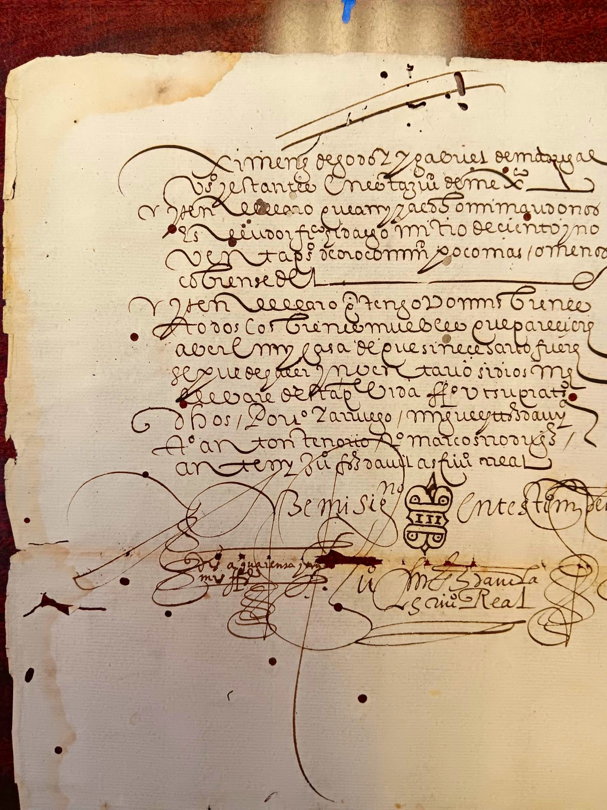 Original 17th Century Spanish Document