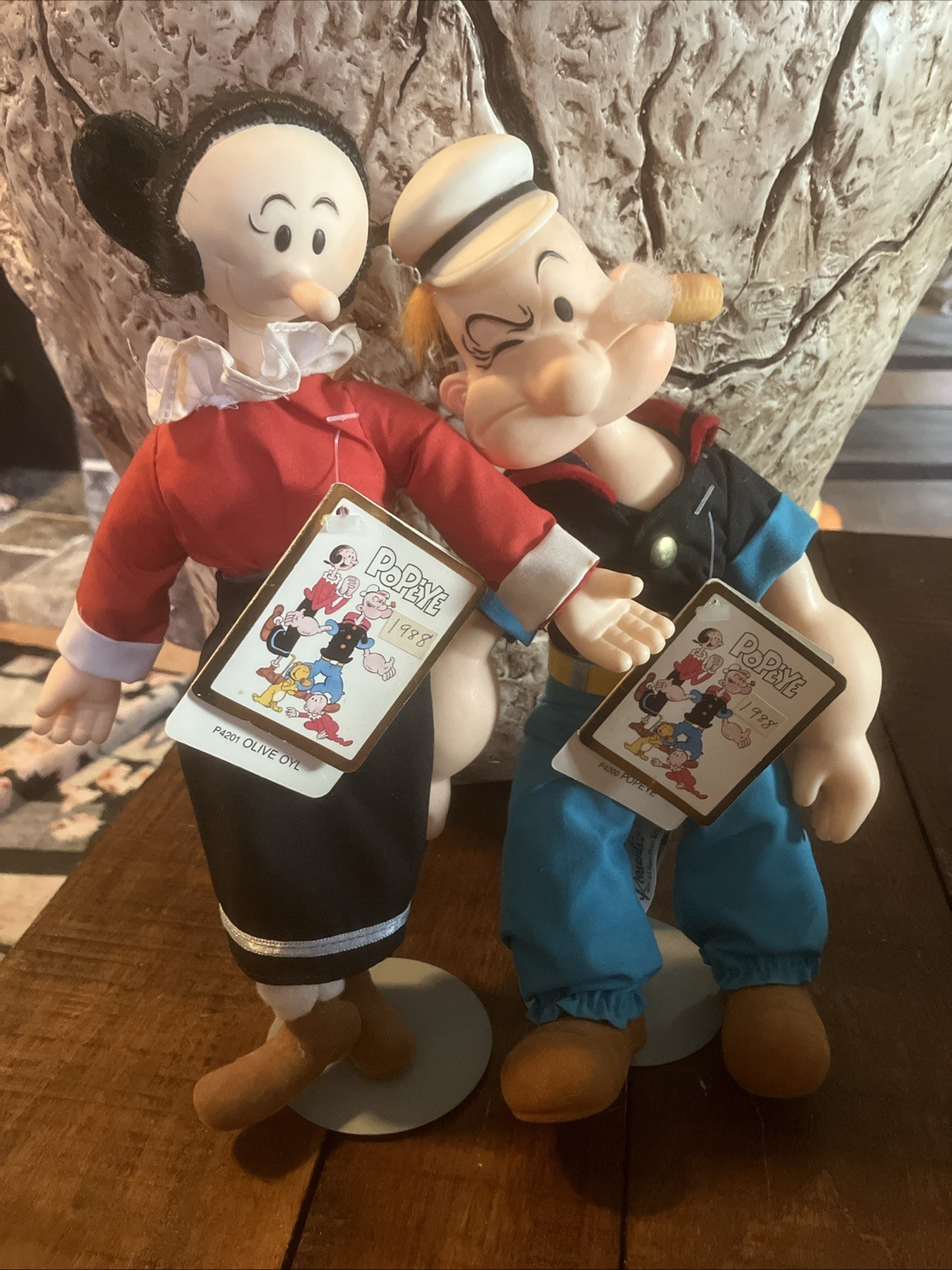 VINTAGE POPEYE LARGE DOLL BY PRESENTS 1985 with original tag