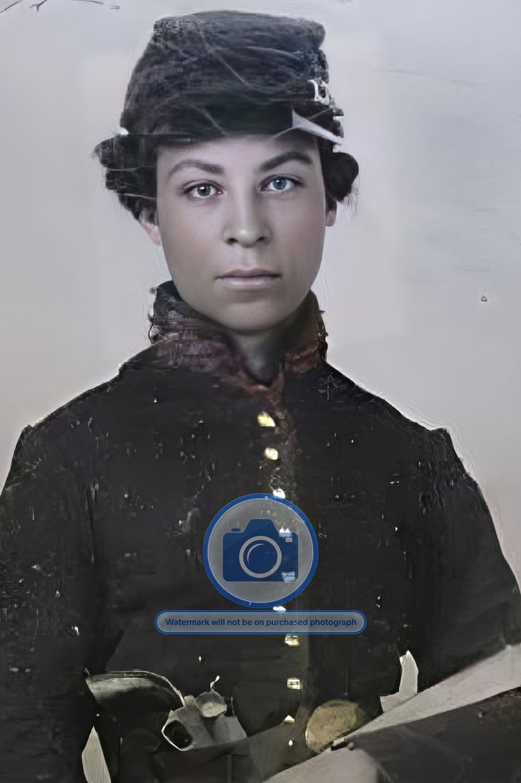 CATHAY WILLIAMS ONLY FEMALE BUFFALO SOLDIER UNION CIVIL WAR 4X6 COLORIZED PHOTO