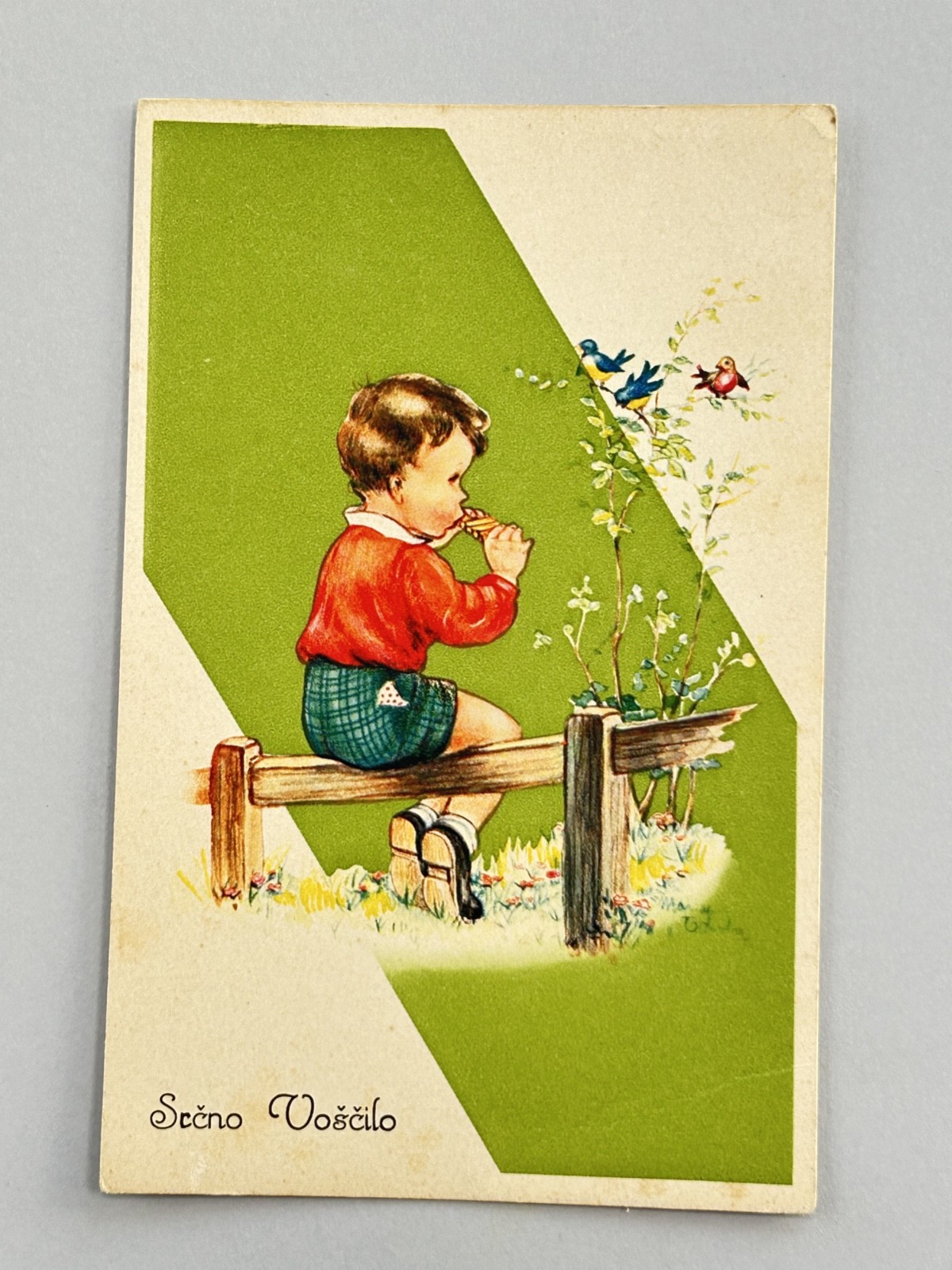 SRČNO VOŠČILO OLD POSTCARD OLD POSTCARD SINCERE GREETINGS SLOVENIA 1942