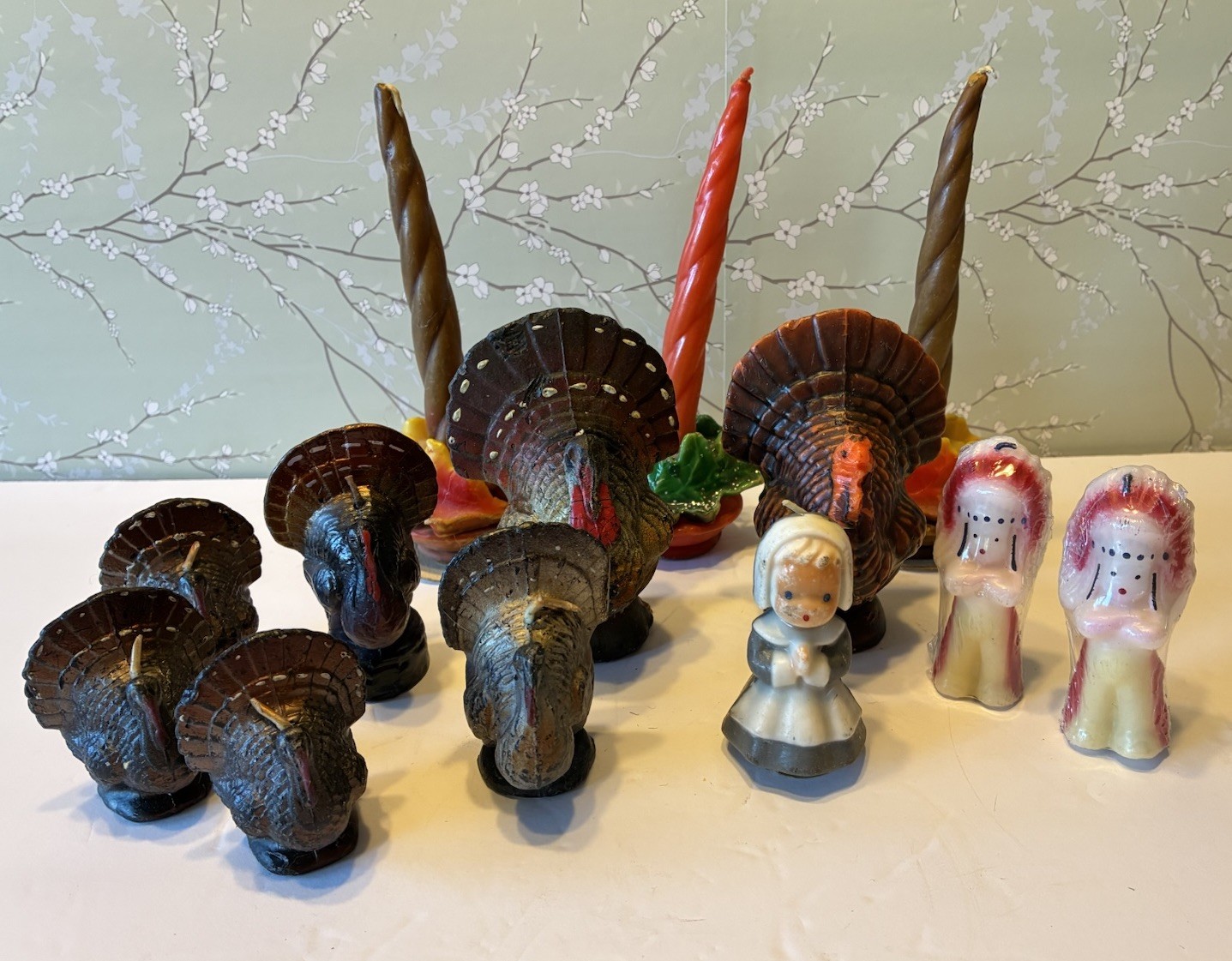 13 Vintage Gurley  & VCS Thanksgiving Candle Large LOT