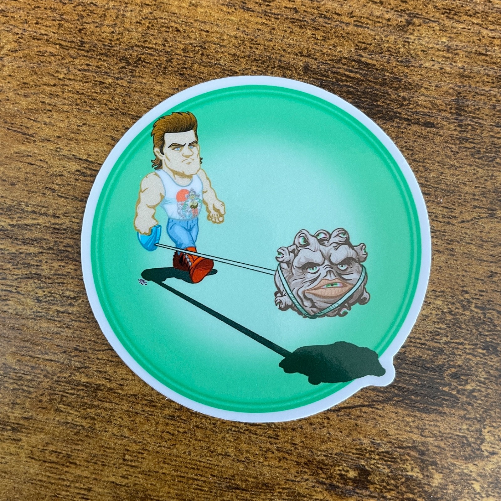 Jack Burton's Dog Walking Service white vinyl sticker