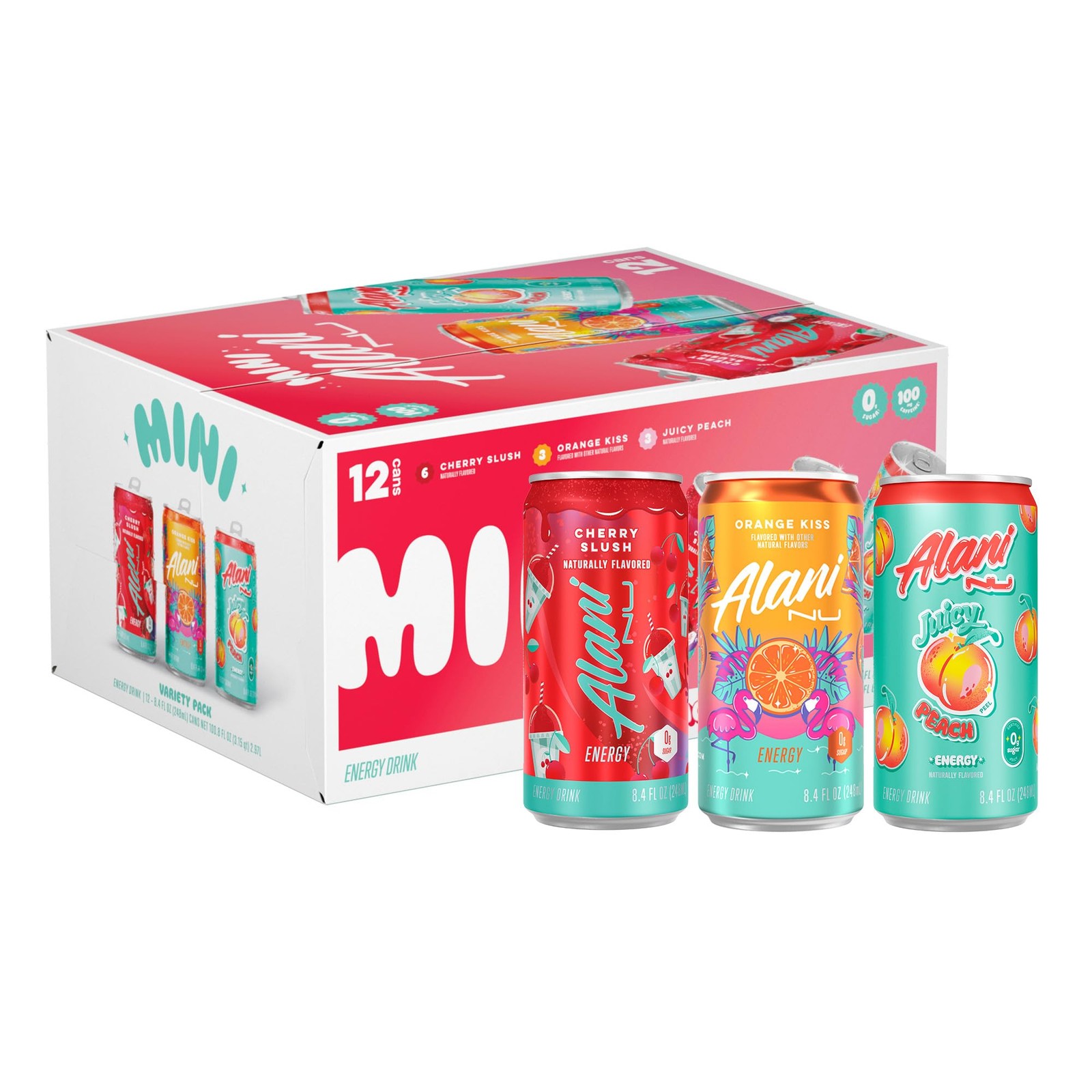 Alani Nu VARIETY PACK (CHERRY SLUSH, 8.4 Fl Oz (Pack of 12), Multi-colored