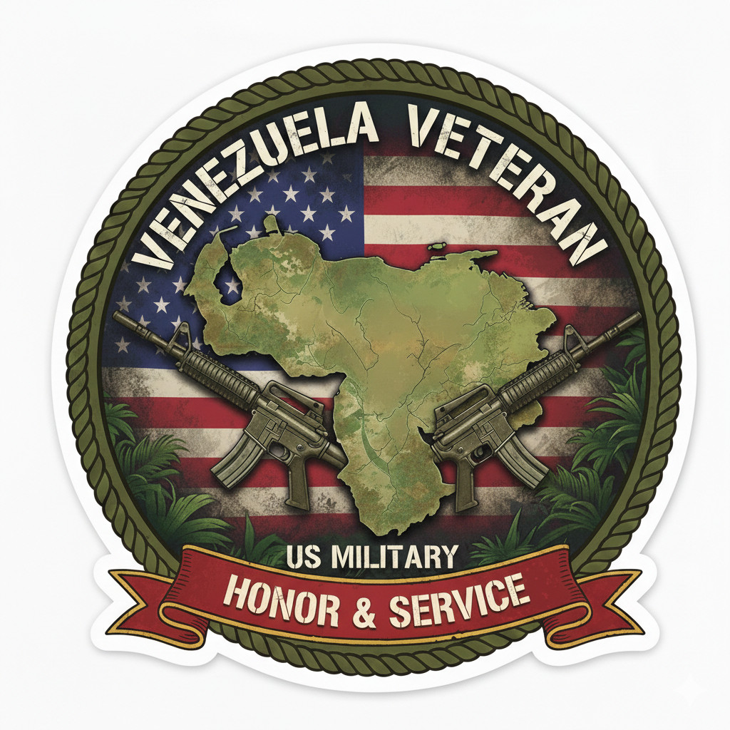 Venezuela Veteran United States Honor & Service Military Graphics Decal 5\