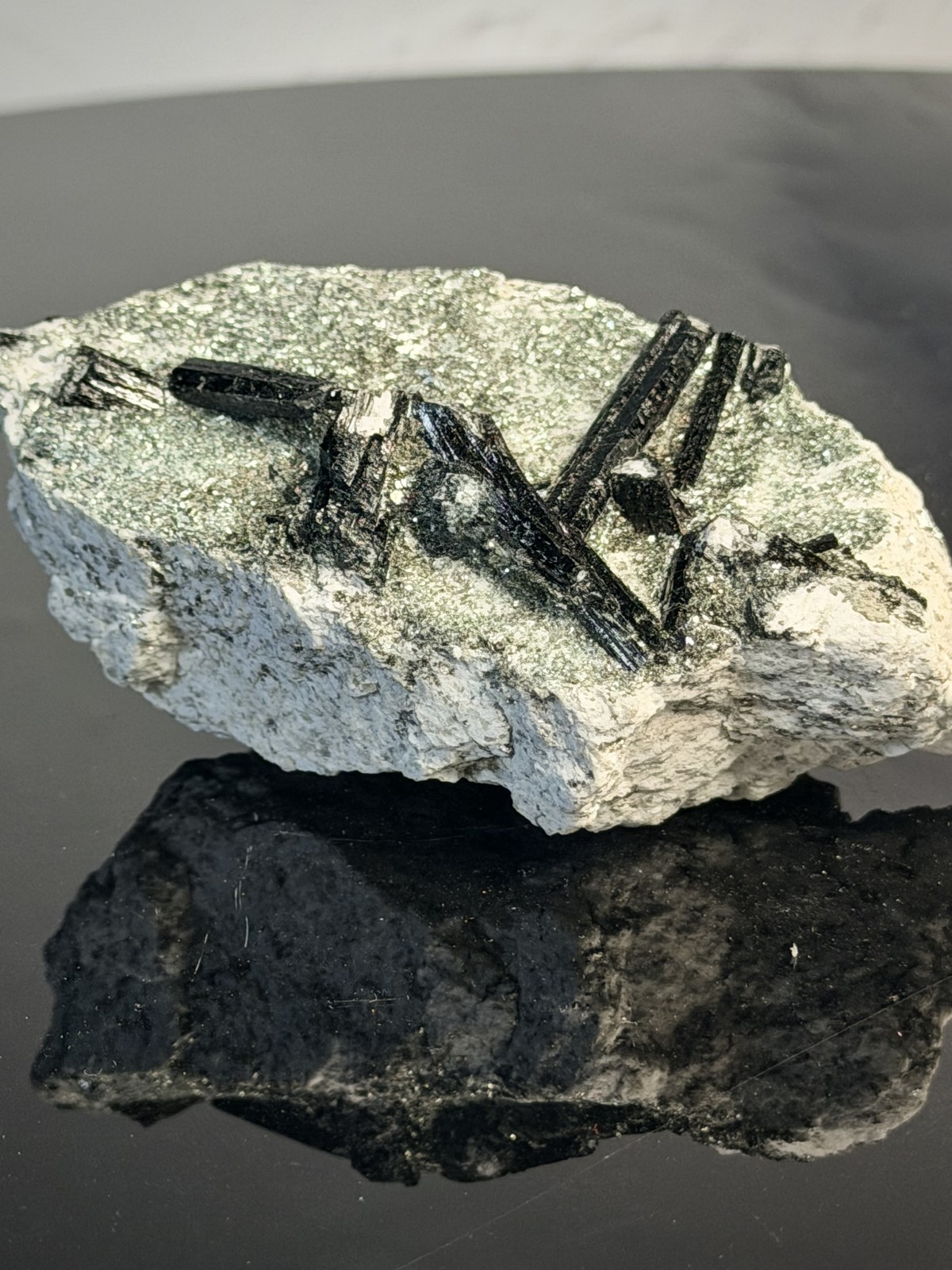 Schorl Black Tourmaline on Mica/Feldspar Matrix — Skardu, Pakistan
