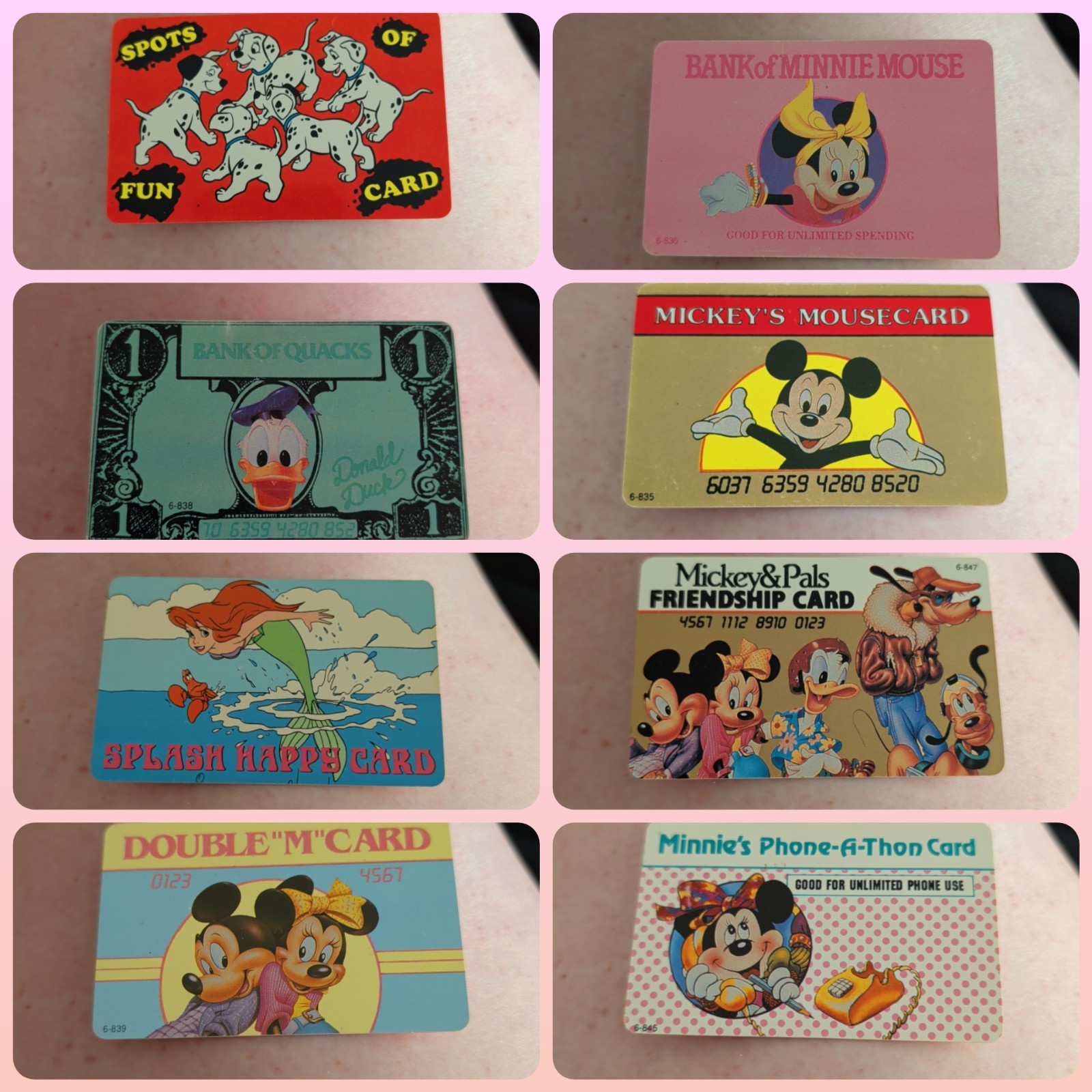 Vintage 1990s Disney Credit Card Lot Collection Disneyana Mickey Mouse for Play