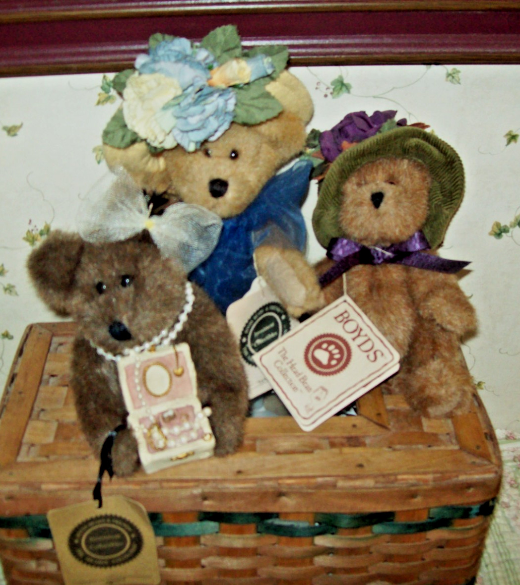 Boyds Mini Bears NANETTE DUBEARY, GLITZY & CLAUDETTE BEARDEAUX  Set of Three 6\
