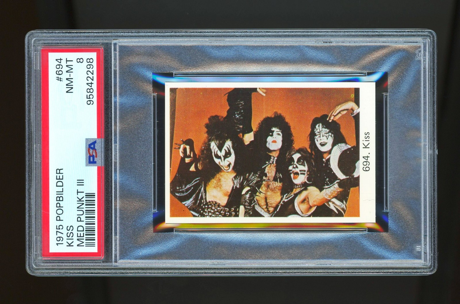 1975 Swedish Gum Popbilder KISS (PSA 8) (POP 3/None Higher)