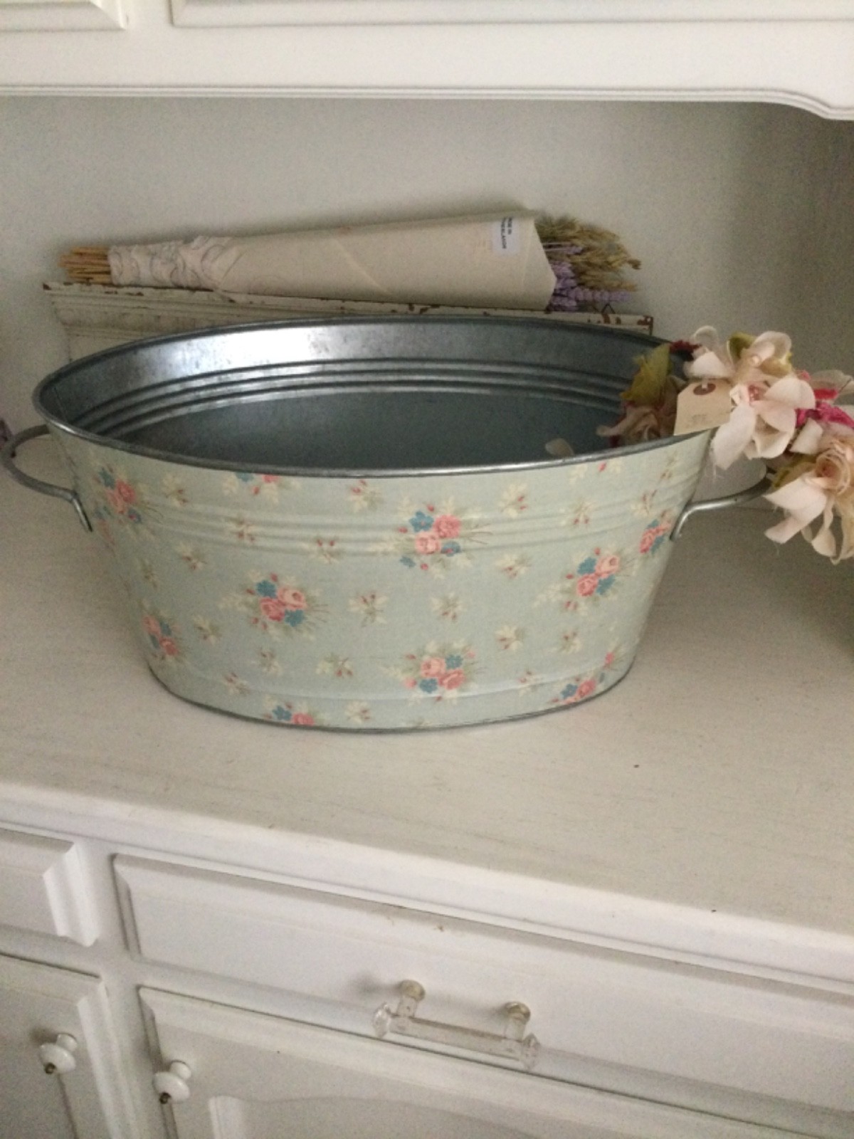 Rachel Ashwell Couture  Metal Anastasia Large Vessel ~Tub RARE