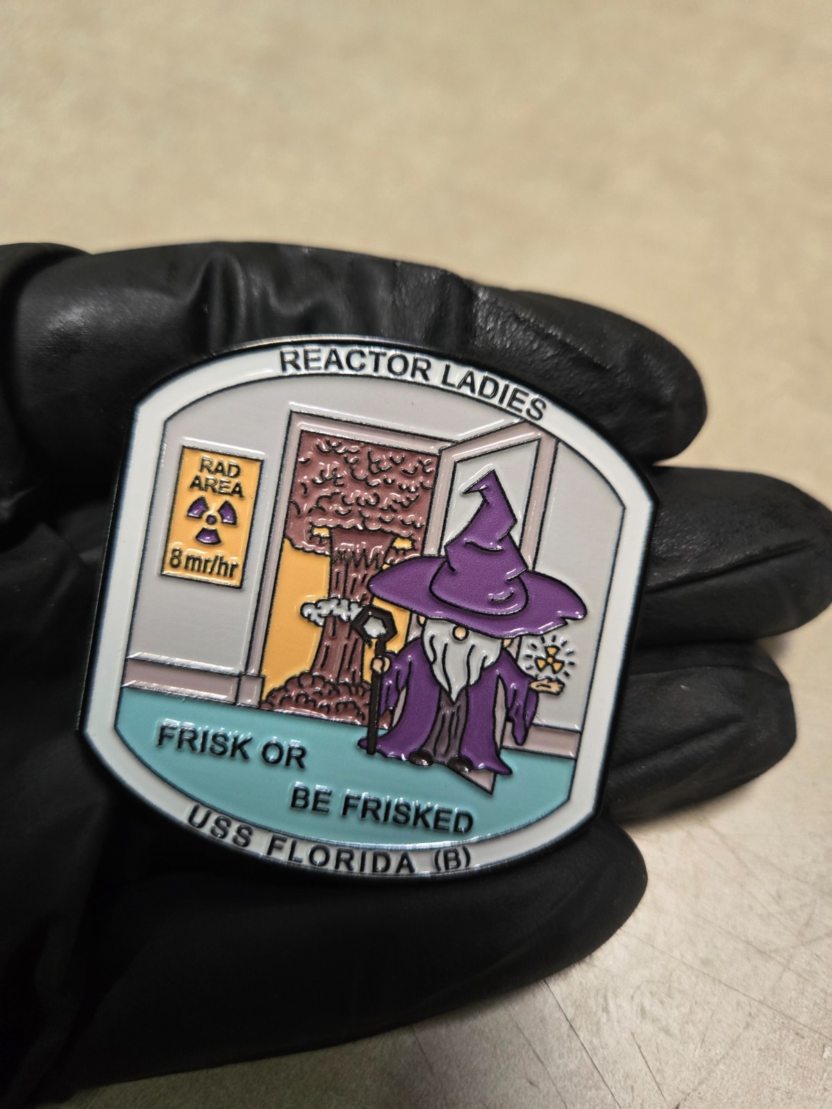 USS Florida Reactor Ladies Challenge Coin Frisk or be Frisked Rare