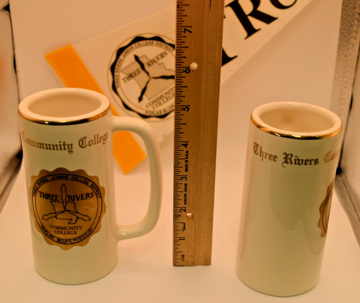 Three Rivers College, Poplar Bluff, MO, Mugs, Junior, Commemorative, Vintage