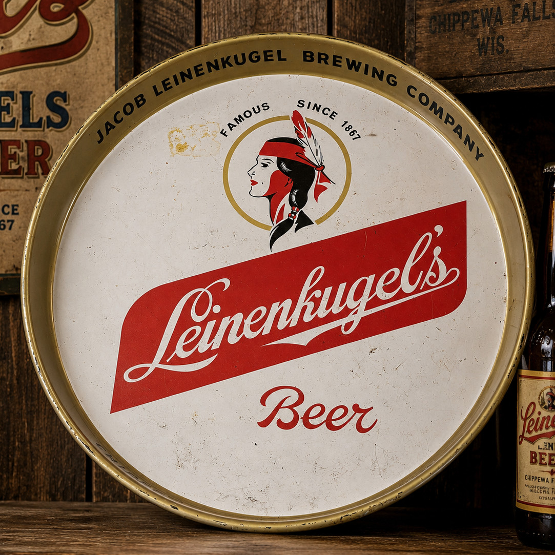 Leinenkugel's Beer Breweriana Round Tray - Jacob Leinenkugel Brewing Co.