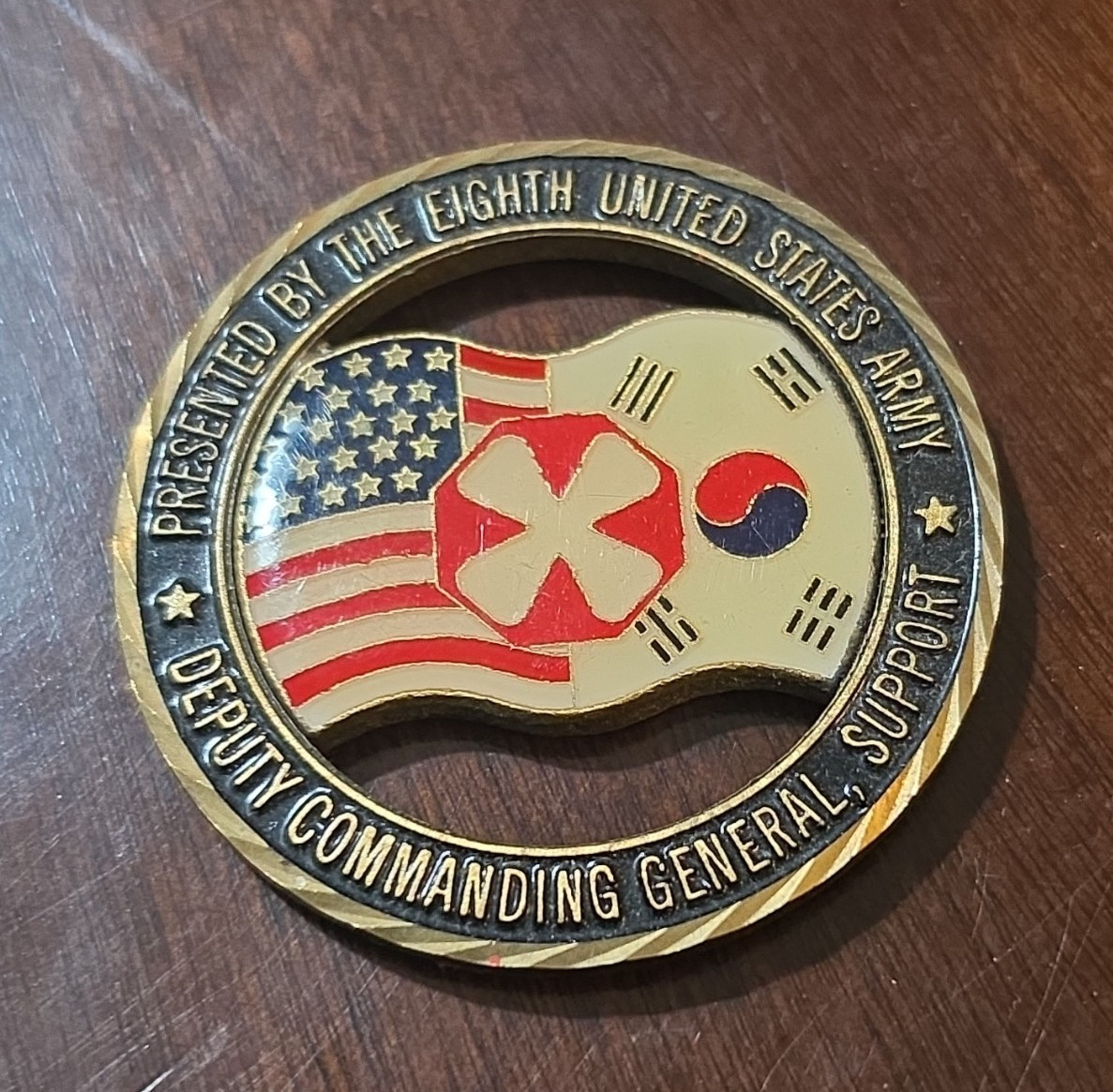 Eighth United States Army Deputy Commanding General Support Challenge Coin