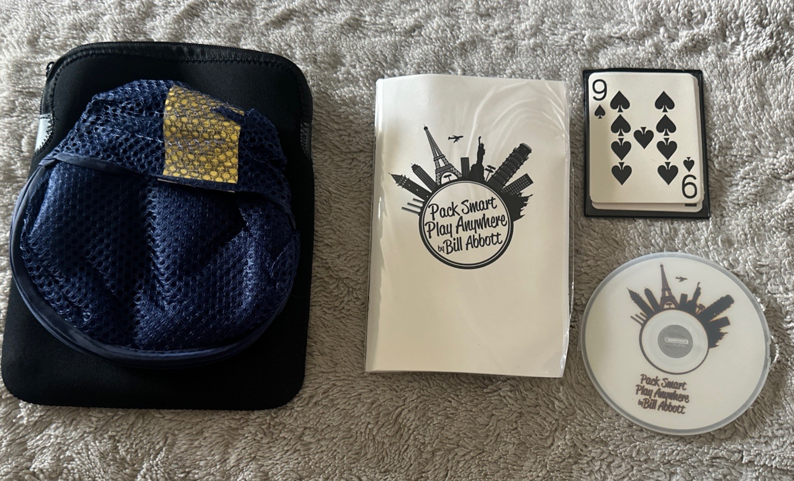 Pack Smart Play Anywhere by Bill Abbott Show Complete Magic Exclusive DVD Props