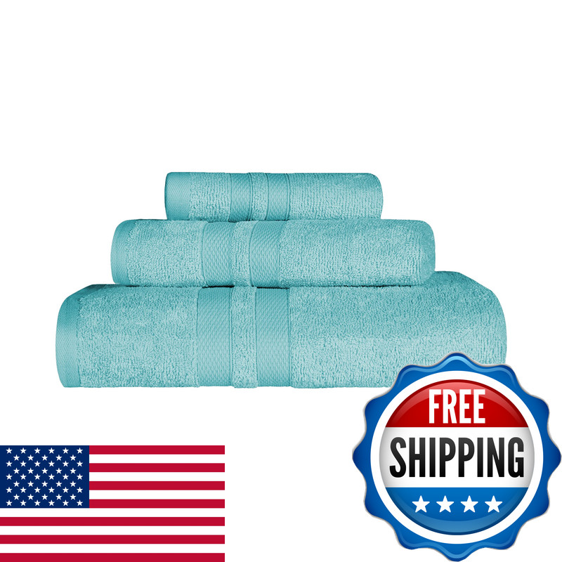 Superior Ultra-Soft 3-Piece Cotton Bath Sheet Set Perfect For Bathroom Decor