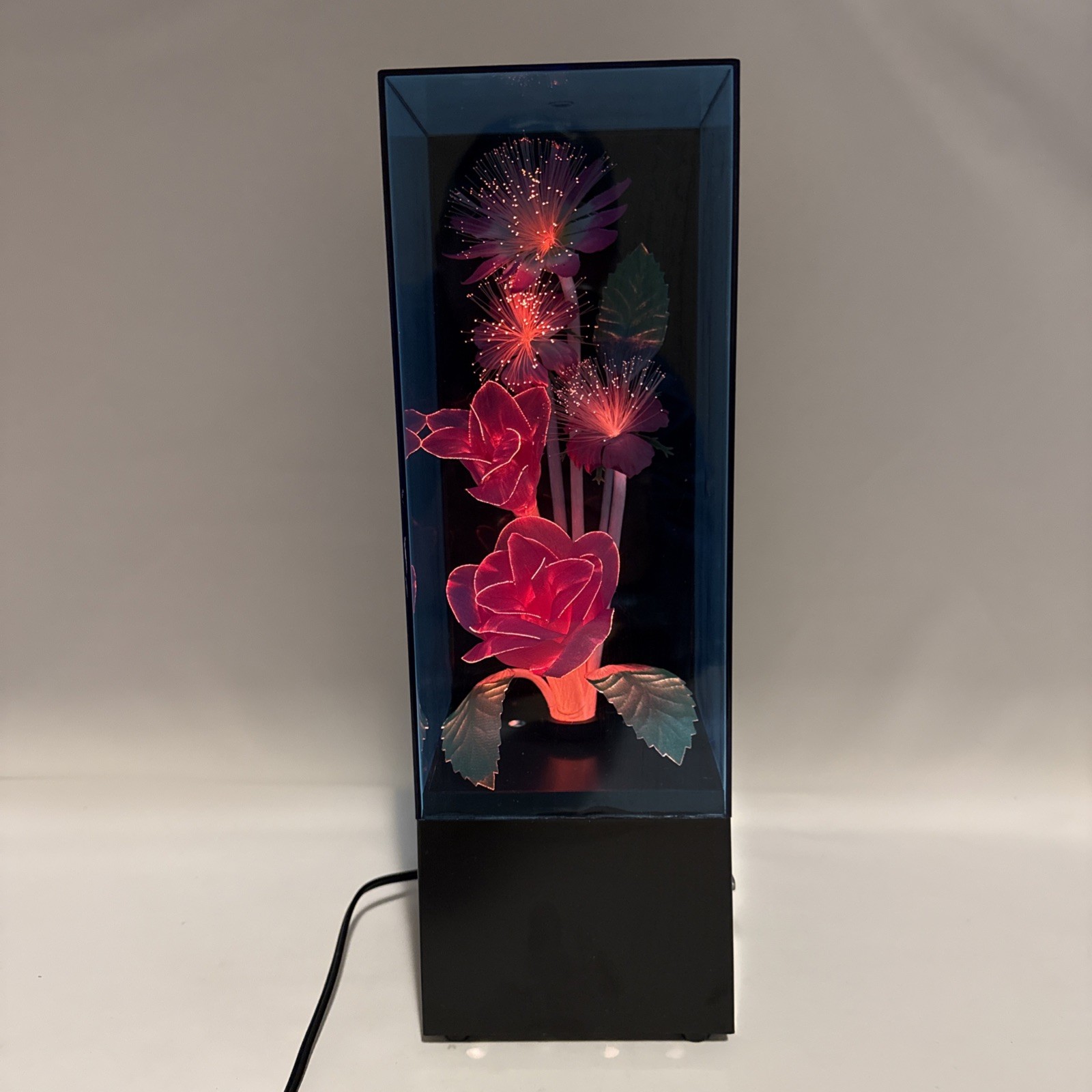 Vintage Fiber Optic Flower Light Lamp Music Box Model YS-335M Yirng Shehng Co