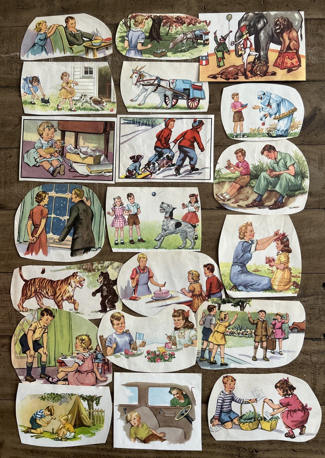 Lot of Vintage Ephemera Scrapbook Items Children’s Reader Story Book Cut-outs