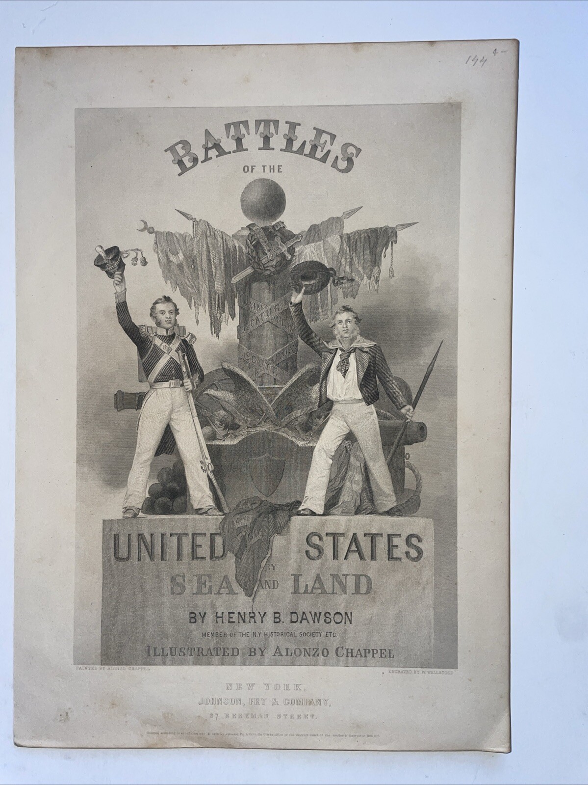 1858 Battles of the United States By Sea & Land, Lexington/Concord
