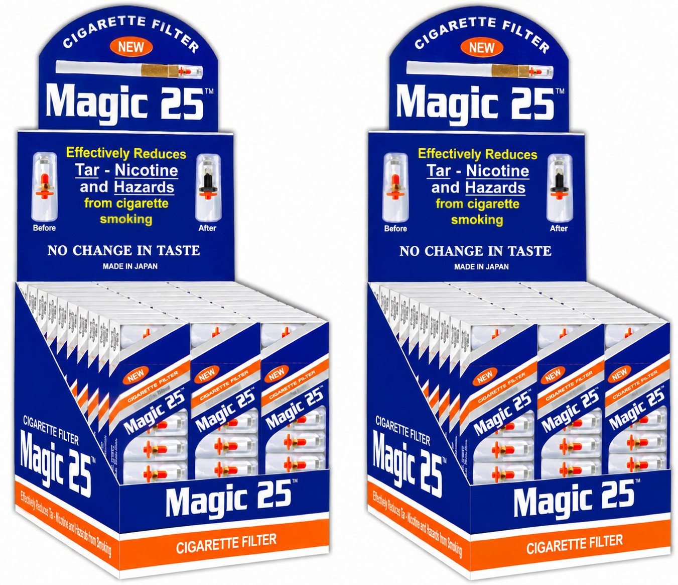 MAGIC 25 Cigarette Filters Micro Filter Tips Filter Out Tar and Nic 60 Packs