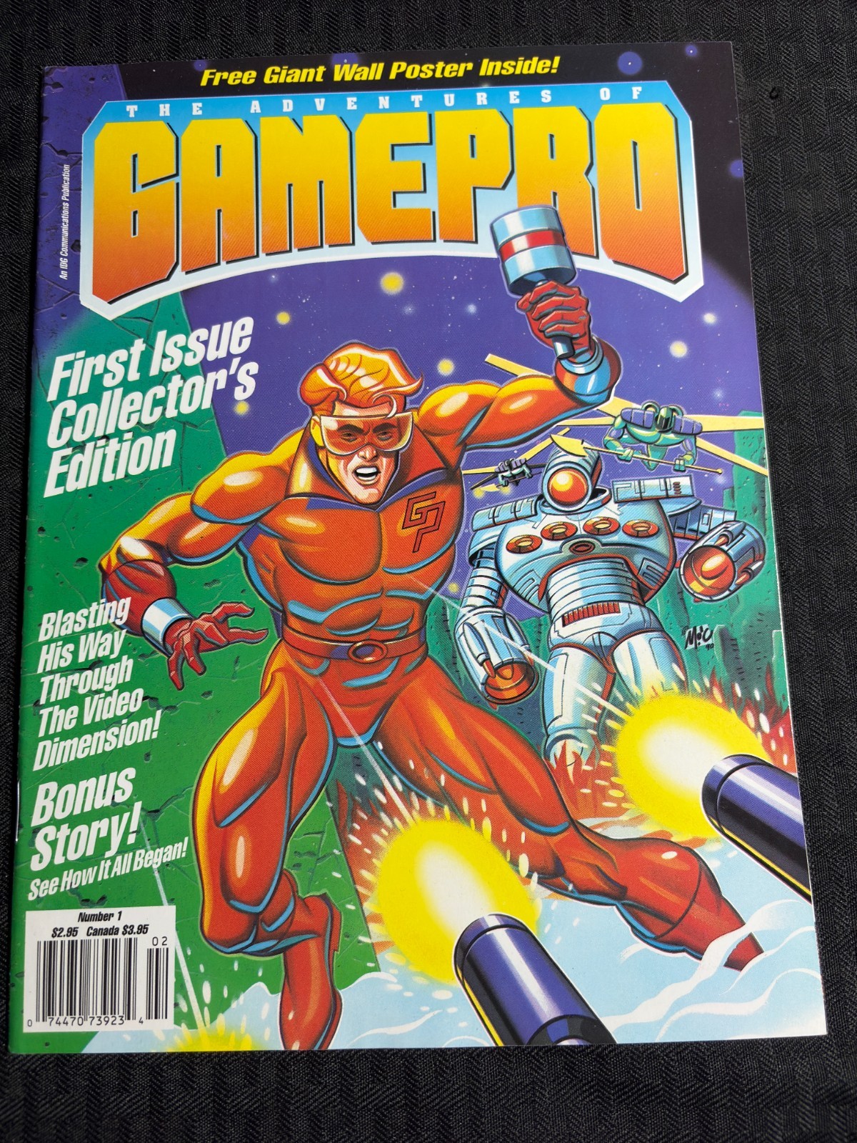1990 ADVENTURES OF GAMEPRO Magazine #1 FN+ 6.5 w/ Giant Wall Poster