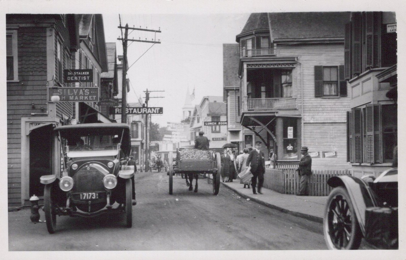 Provincetown MA Commercial St Silva\'s Fish Market 1910s - RPPC Photo Postcard