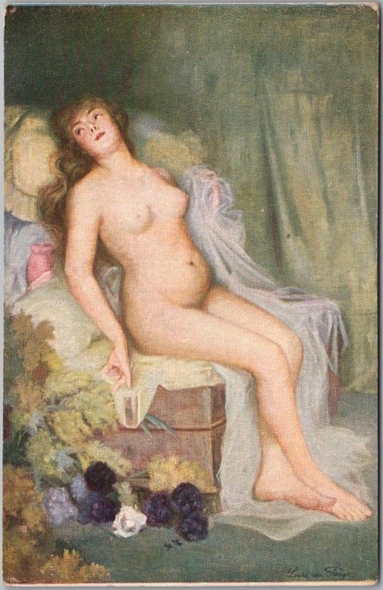 c1910s Paris Salon / Fine Art Postcard 