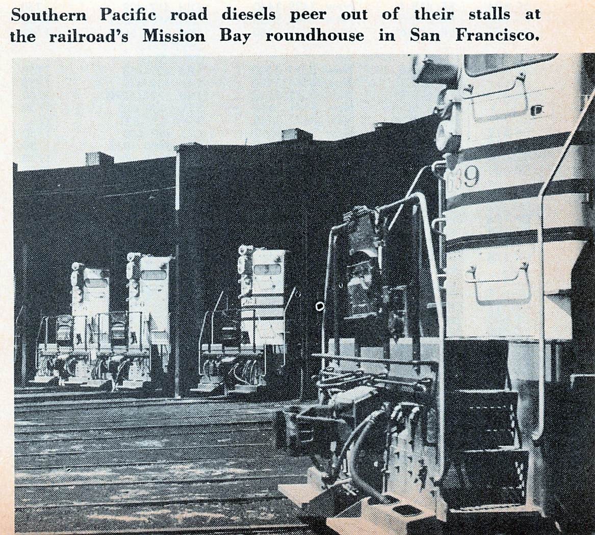 Mission Bay Roundhouse San Francisco CA Southern Pacific 4 x 3.5 Vtg Mag Excerpt