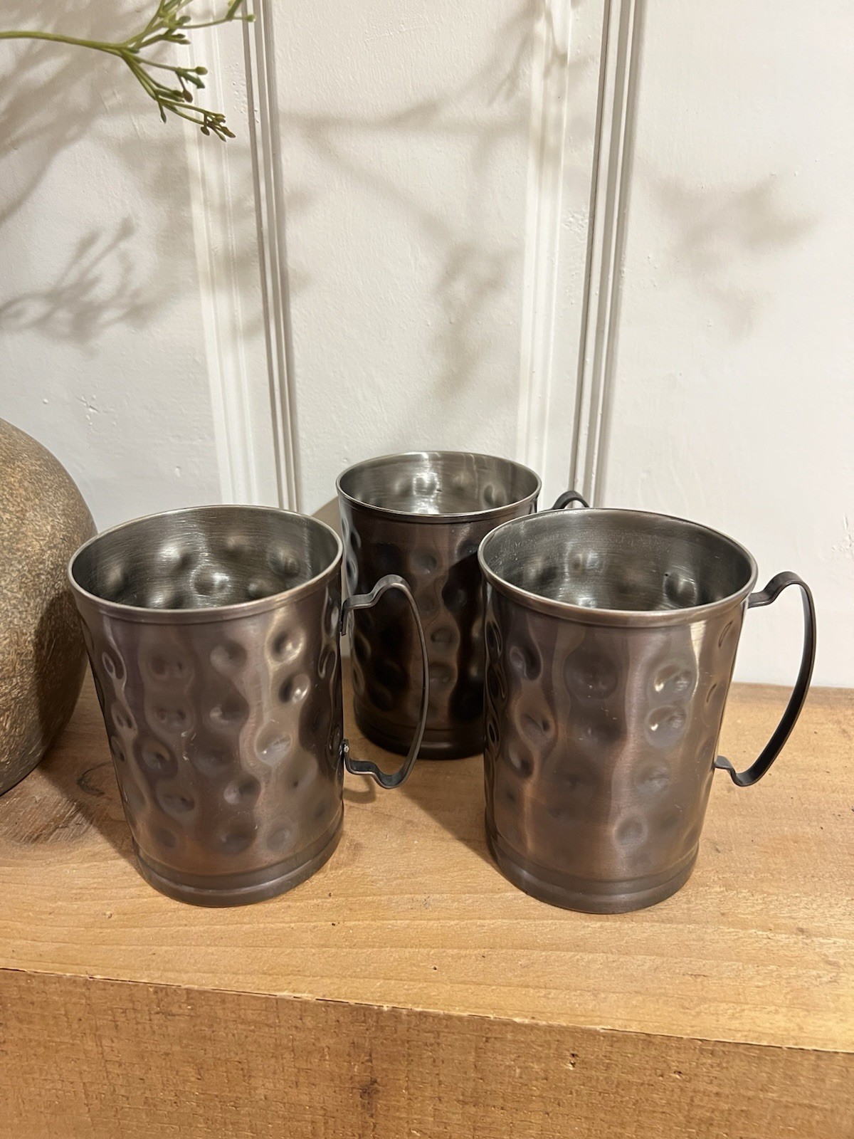 • Vintage Antique Copper Moscow Mule Mugs Set Of 3