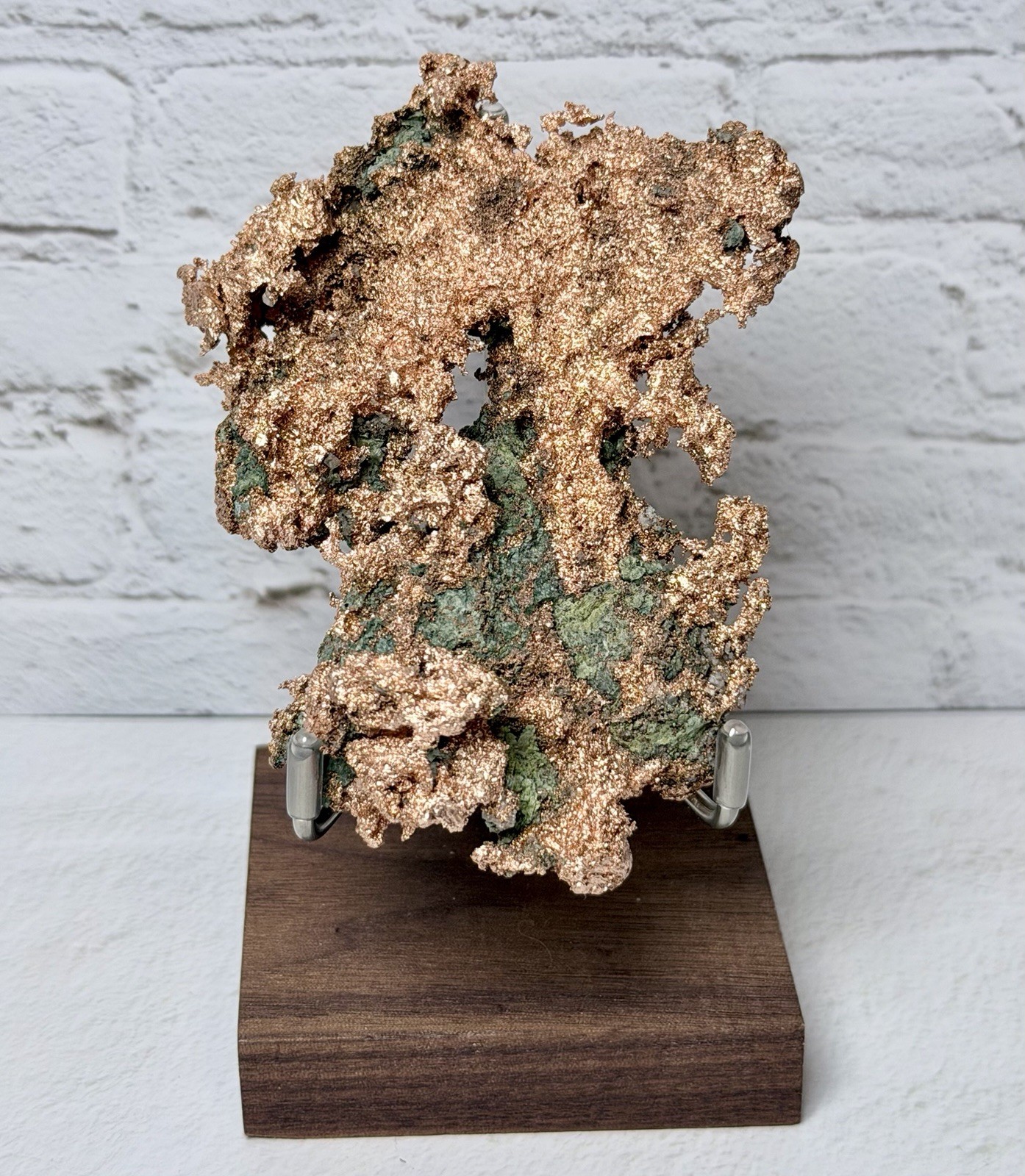 Lake Superior Native Copper, Sculptural Openwork Green Matrix, Michigan Copper