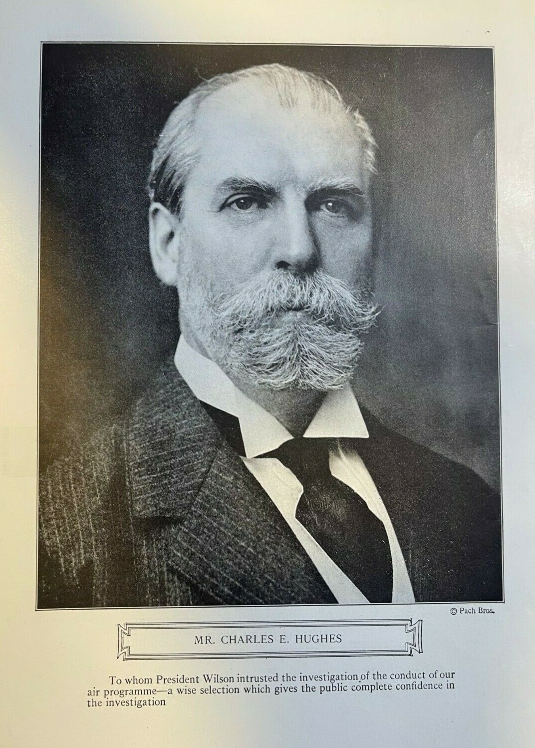 1918 Vintage Magazine Illustration Charles Evans Hughes New York Politician