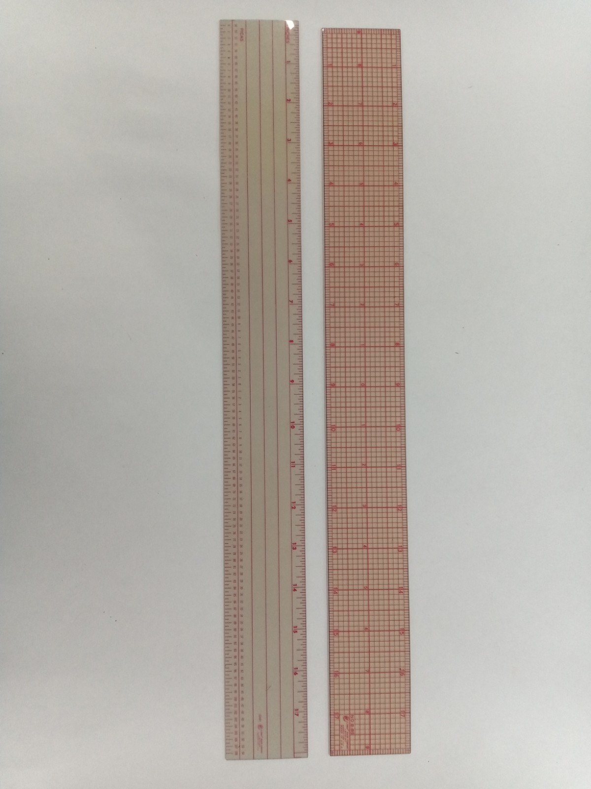 Pair Of 2 Vintage C-Thru Ruler Company Rulers No B-85 & GA91