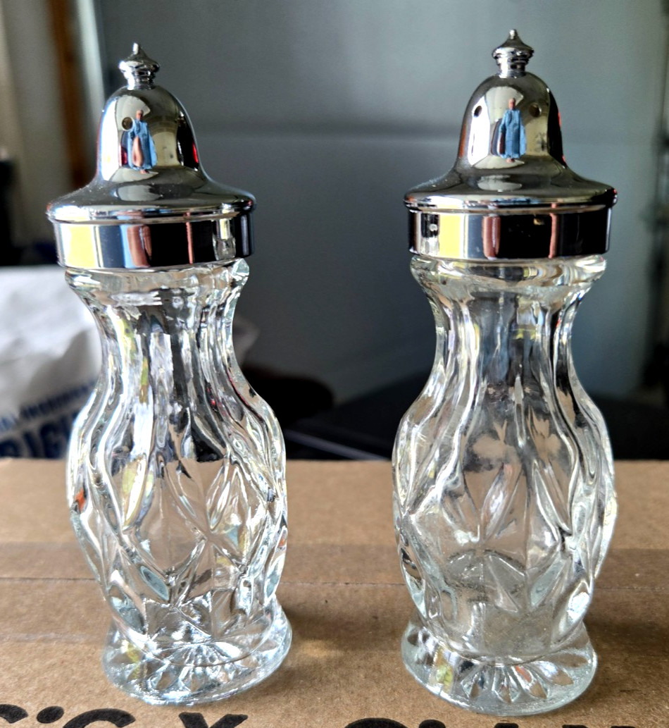 Fostoria Heritage? Crystal Salt and Pepper Shakers