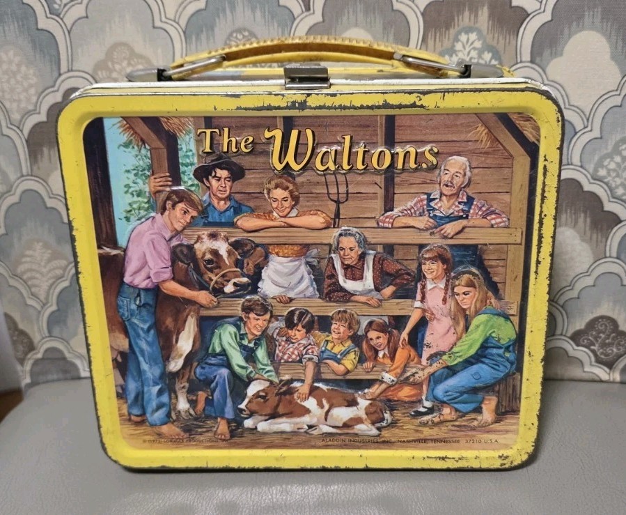 Vintage 1973 The Waltons Metal Lunch Box Aladdin TV Show Lunchbox No Thermos