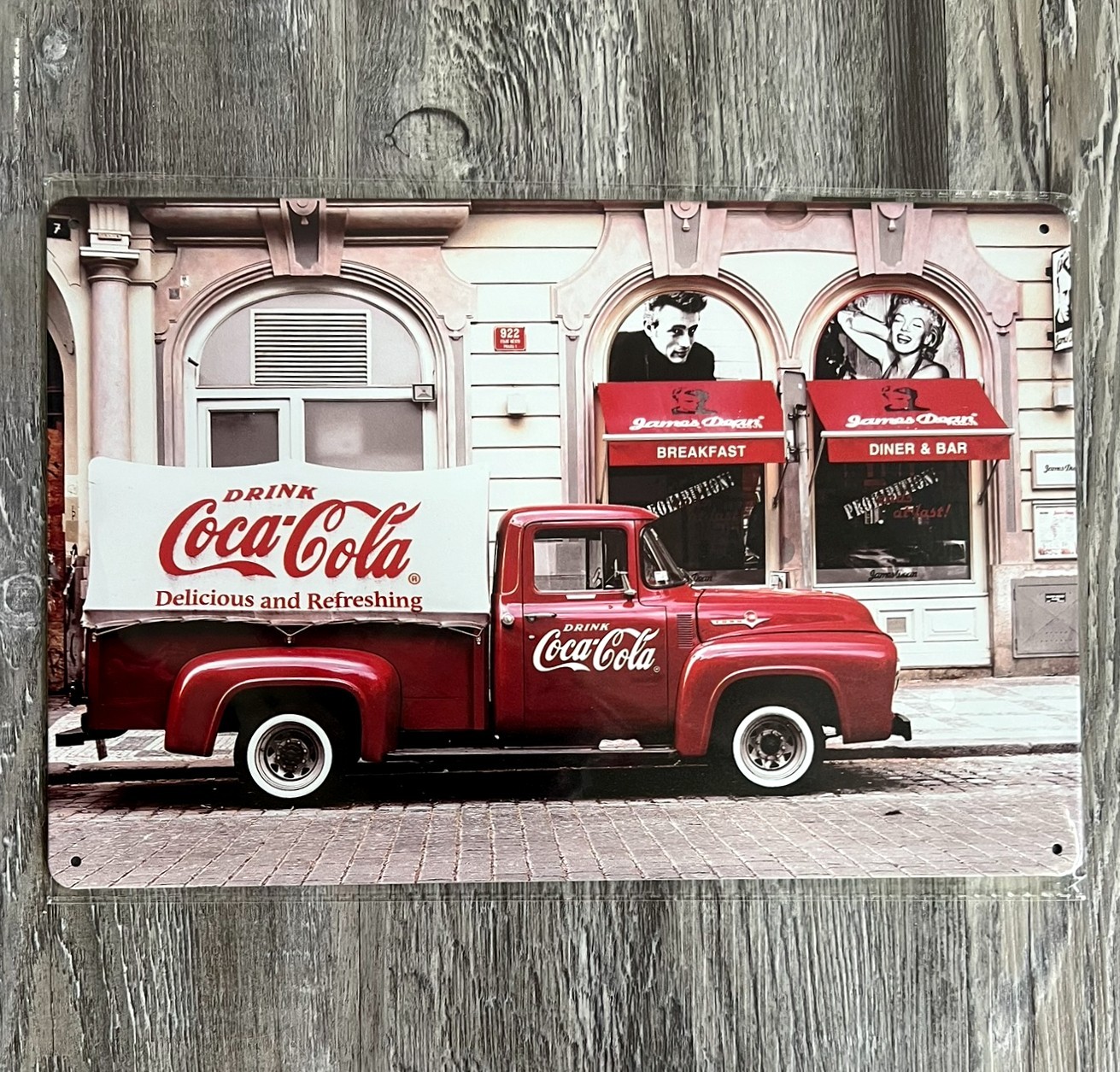 Coca-Cola Delicious & Refreshing 8 x 12 Novelty Metal Sign Shrink-wrapped New