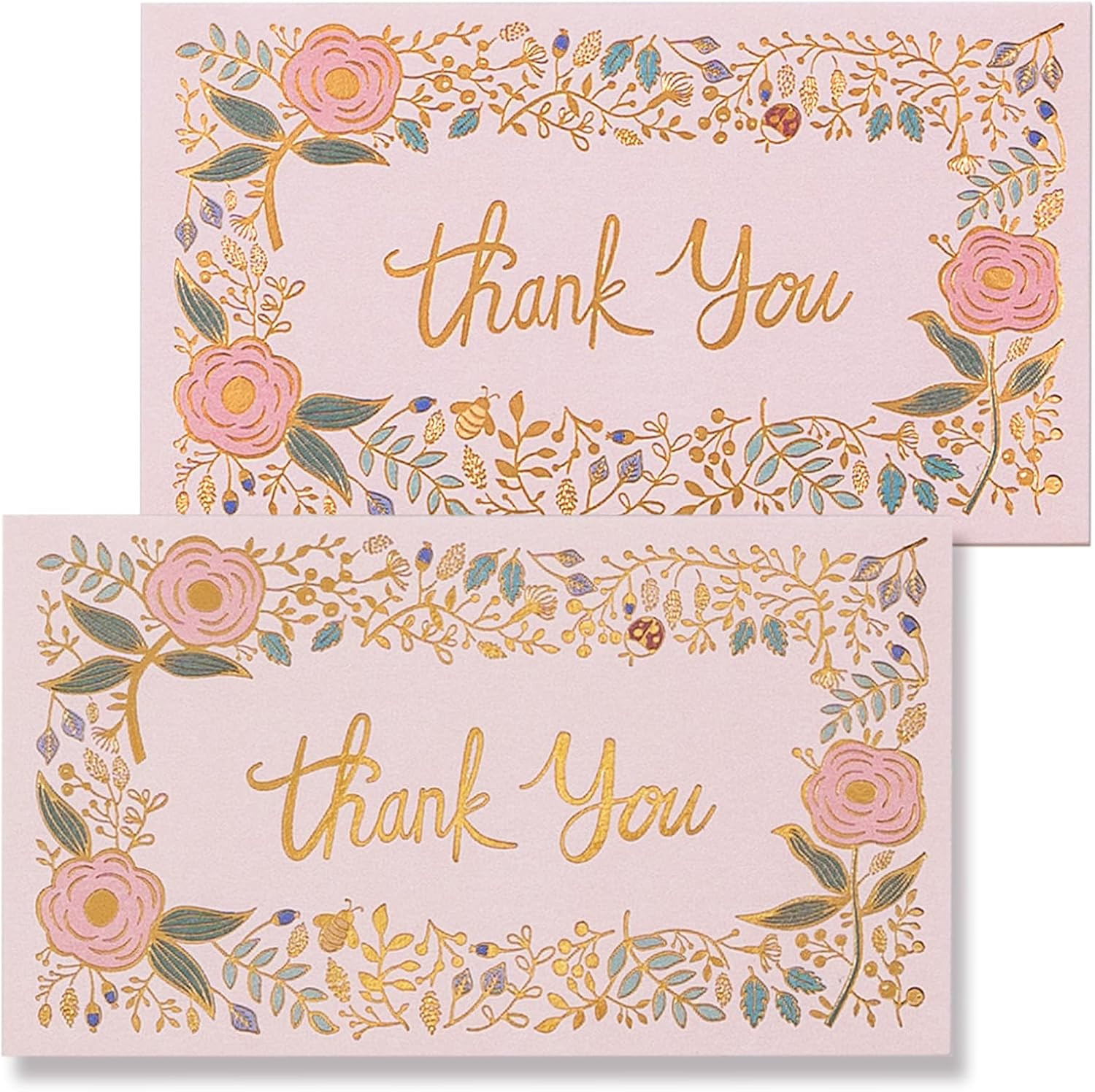 Small Thank You Cards Bulk, 100-Pack Mini Thank You