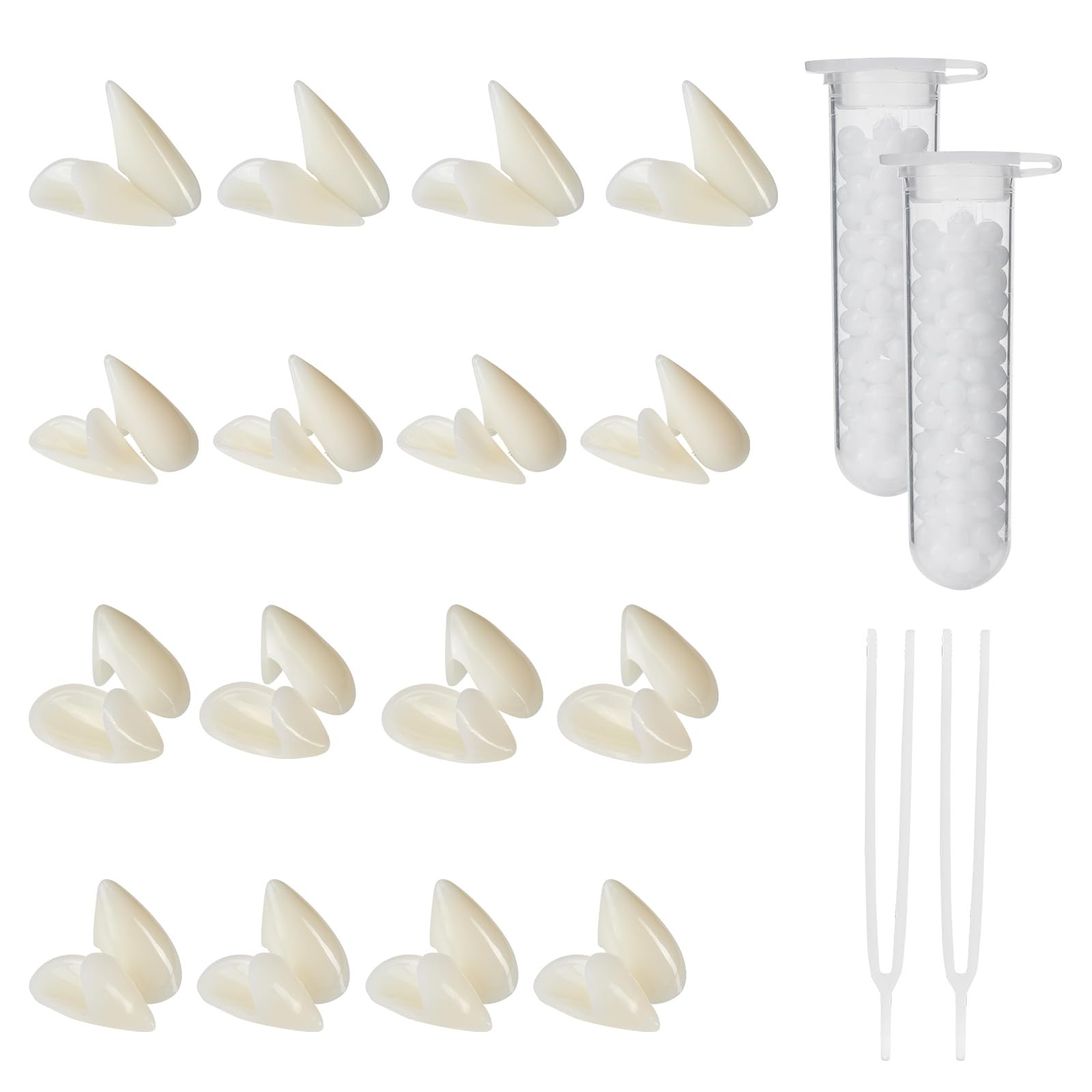 Vampire Teeth - Vampire Fangs for Cosplay Adult Fake Fangs, 4 Size 16 Pairs