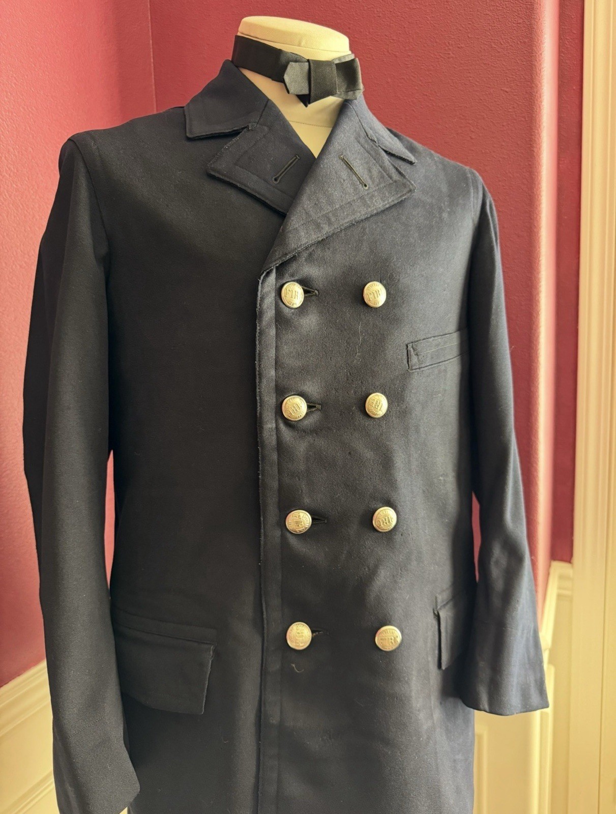 Circa 1910s Spokane, WA Fireman’s Coat Early Special Order Union Tag 42 Chest