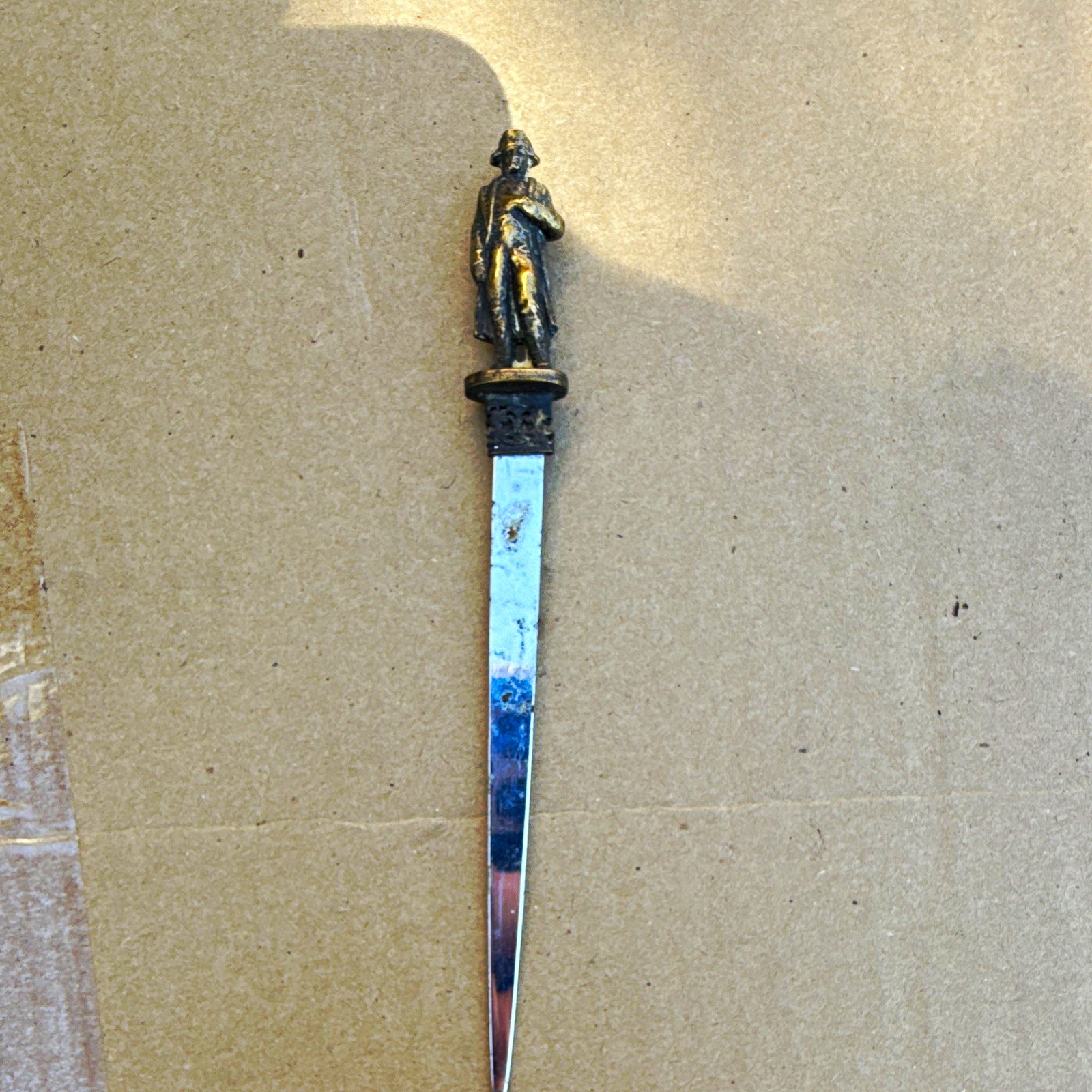 Fontainebleau Figural Letter Opener w/ Figurine Handle, Engraved
