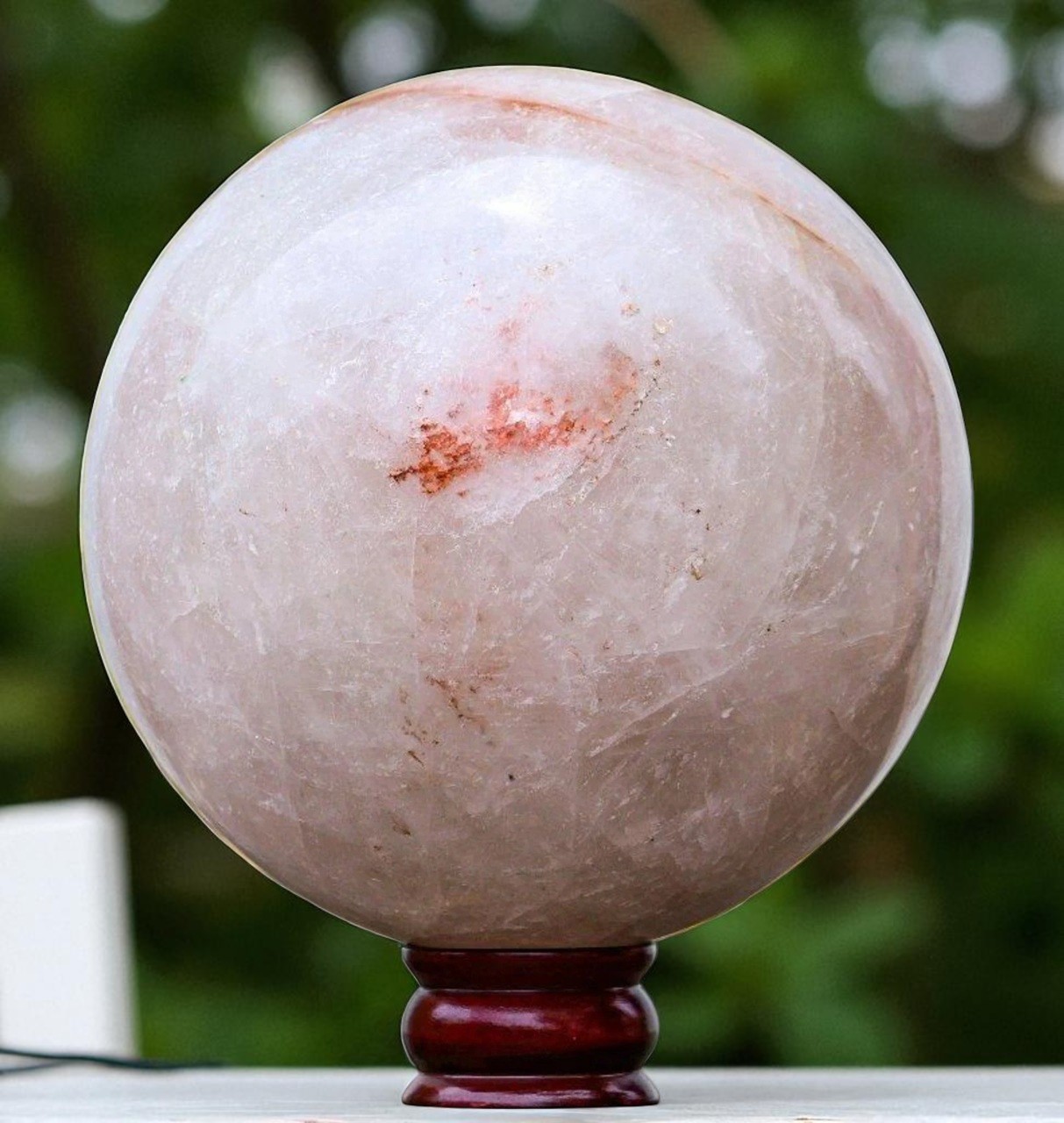 HUGE 150MM Red Azeztulite Crystal Sphere Chakra Healing Energy Gemstone Ball