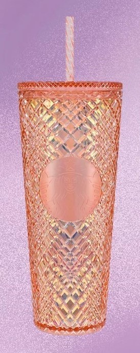 Starbucks 2021 Holiday Jeweled Rose Gold Iridescent Tumbler  24oz (Venti) - New