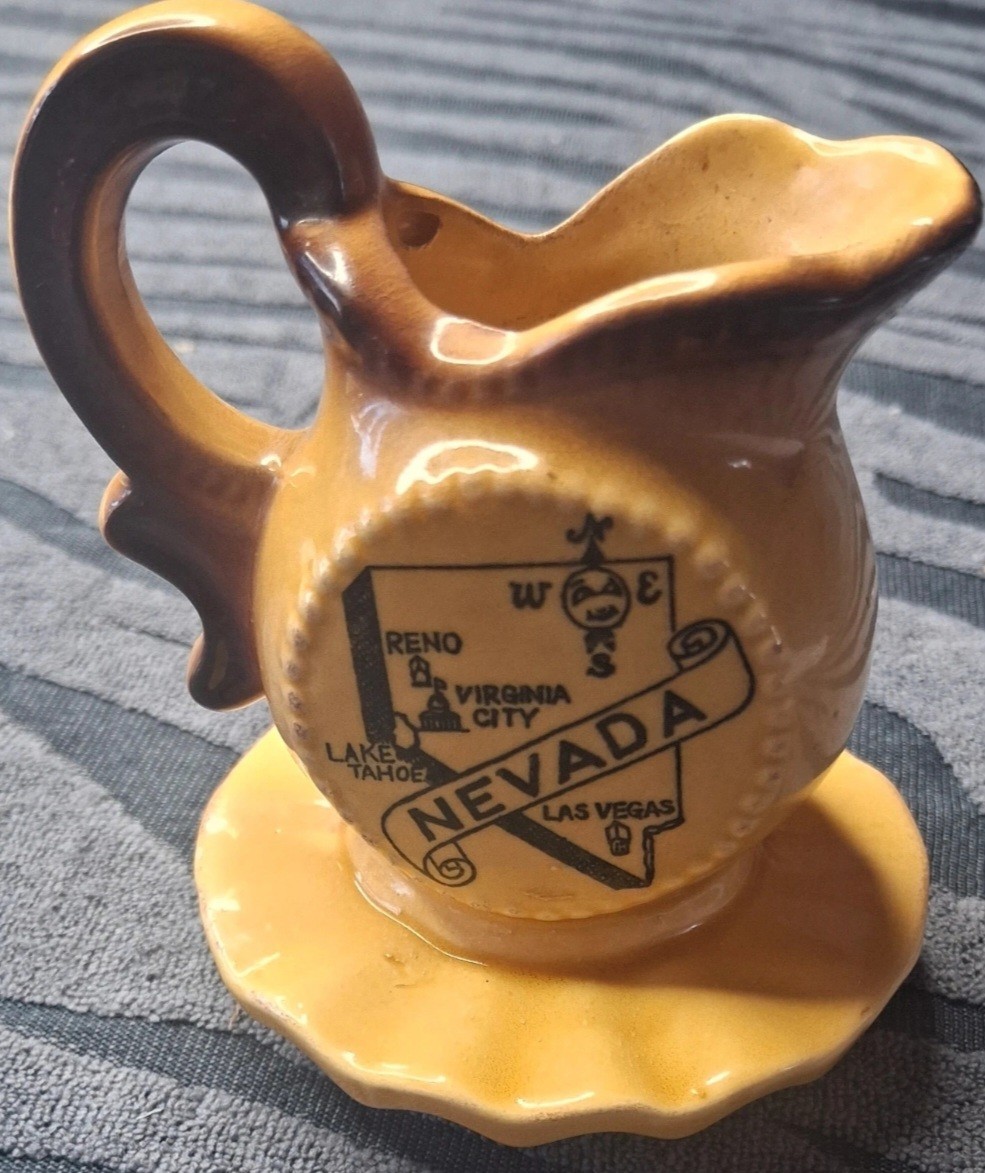 VTG 1960 Nevada Mini Pitcher  Japan grape pattern mid-century 