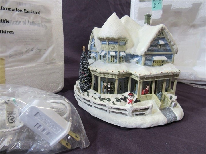 Hawthorne Village, Thomas Kinkade Lighted Christmas Holiday Bed & Breakfast 