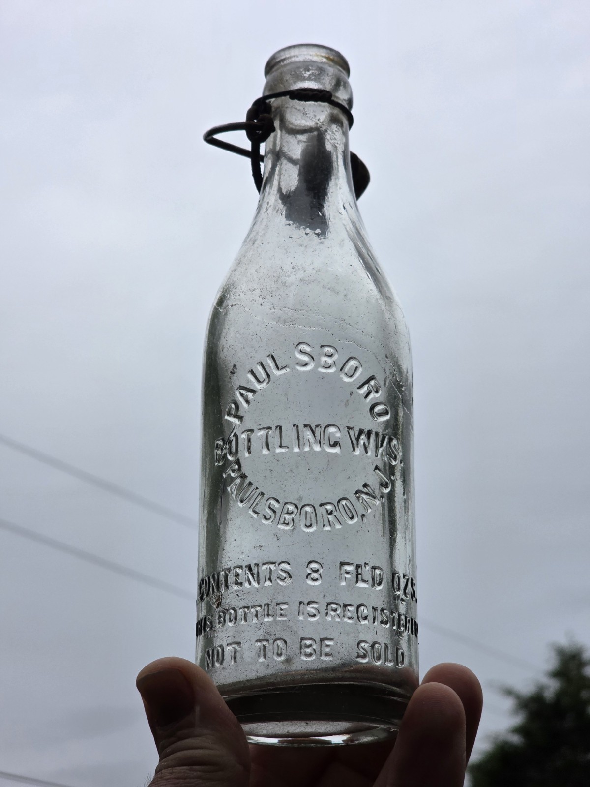 Paulsboro Bottling Wks.  Paulsboro N.J. 8oz Embossed Soda Bottle