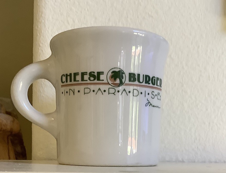 Vtg Cheeseburger in Paradise Coffee Diner Mug Cup Maui Jimmy Buffet