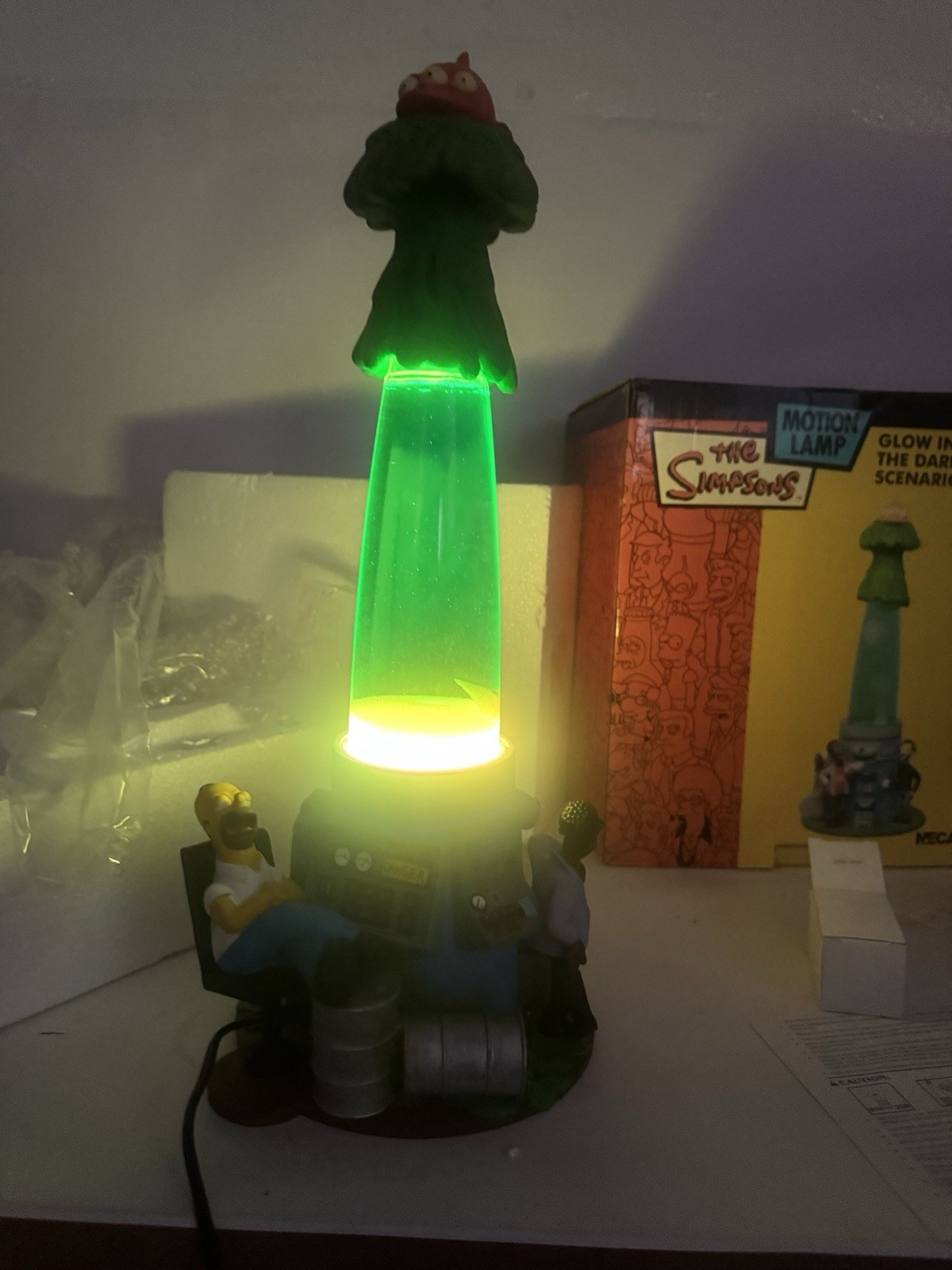 2003 NECA Simpsons Motion Lava Lamp New Old Stock Tested Working ***Read***