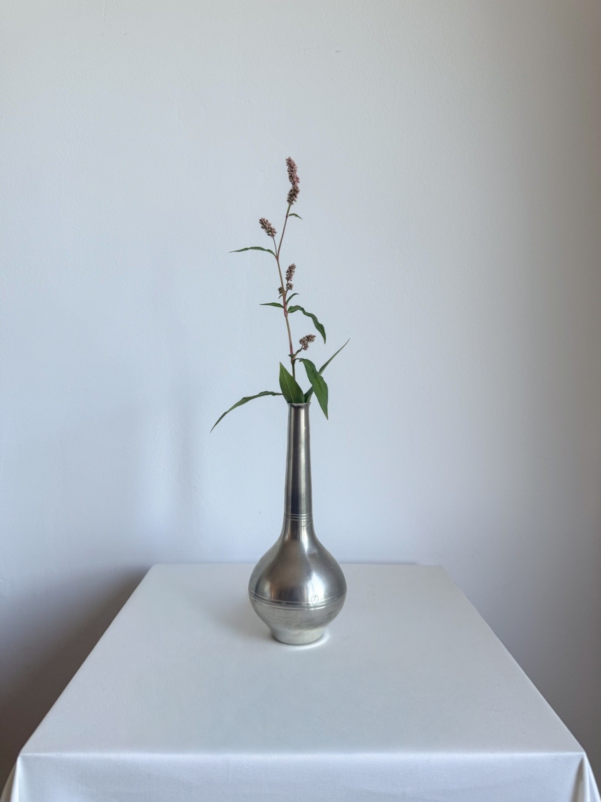 Vintage Modernist Pewter Bud Vase