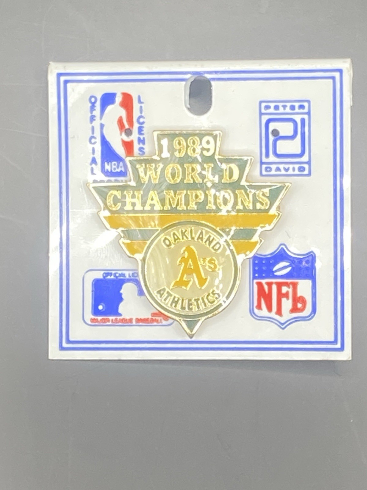 1989 World Champions Oakland A’s Pin, Baseball, Original & Officially Liscensed