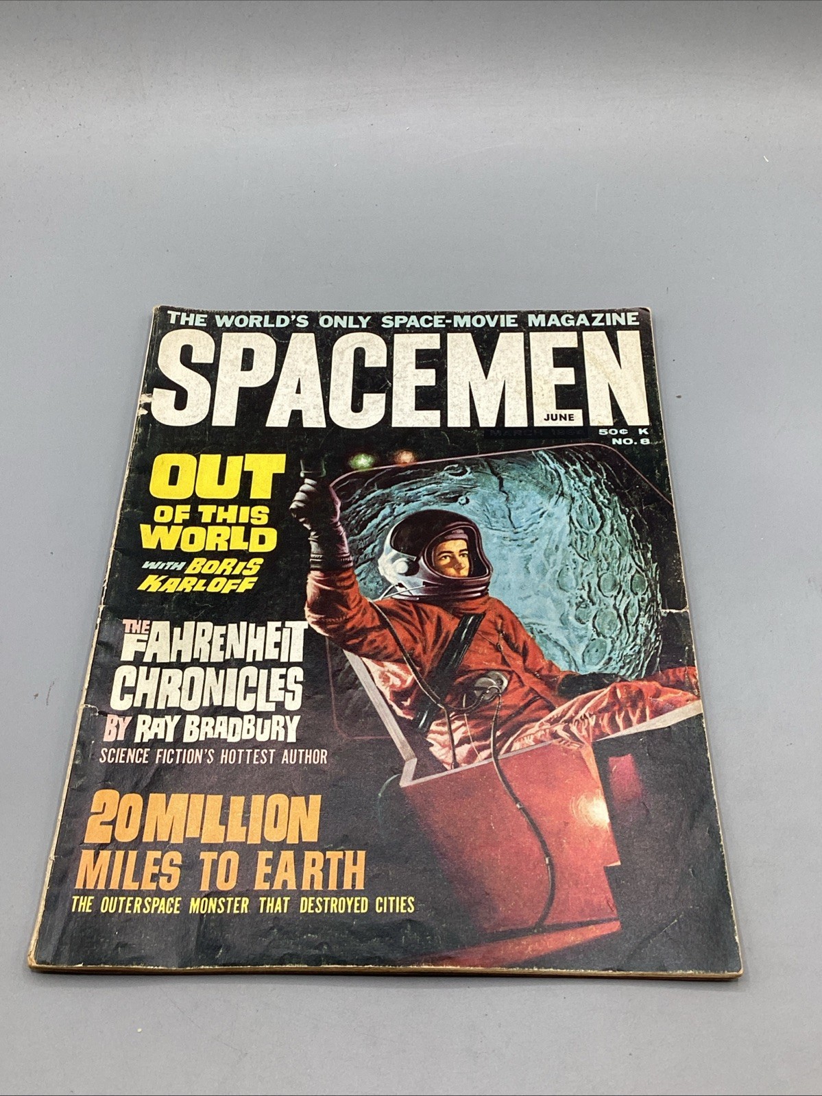 Vintage June 1964 Spaceman Sci-fi/Horror Magazine #8