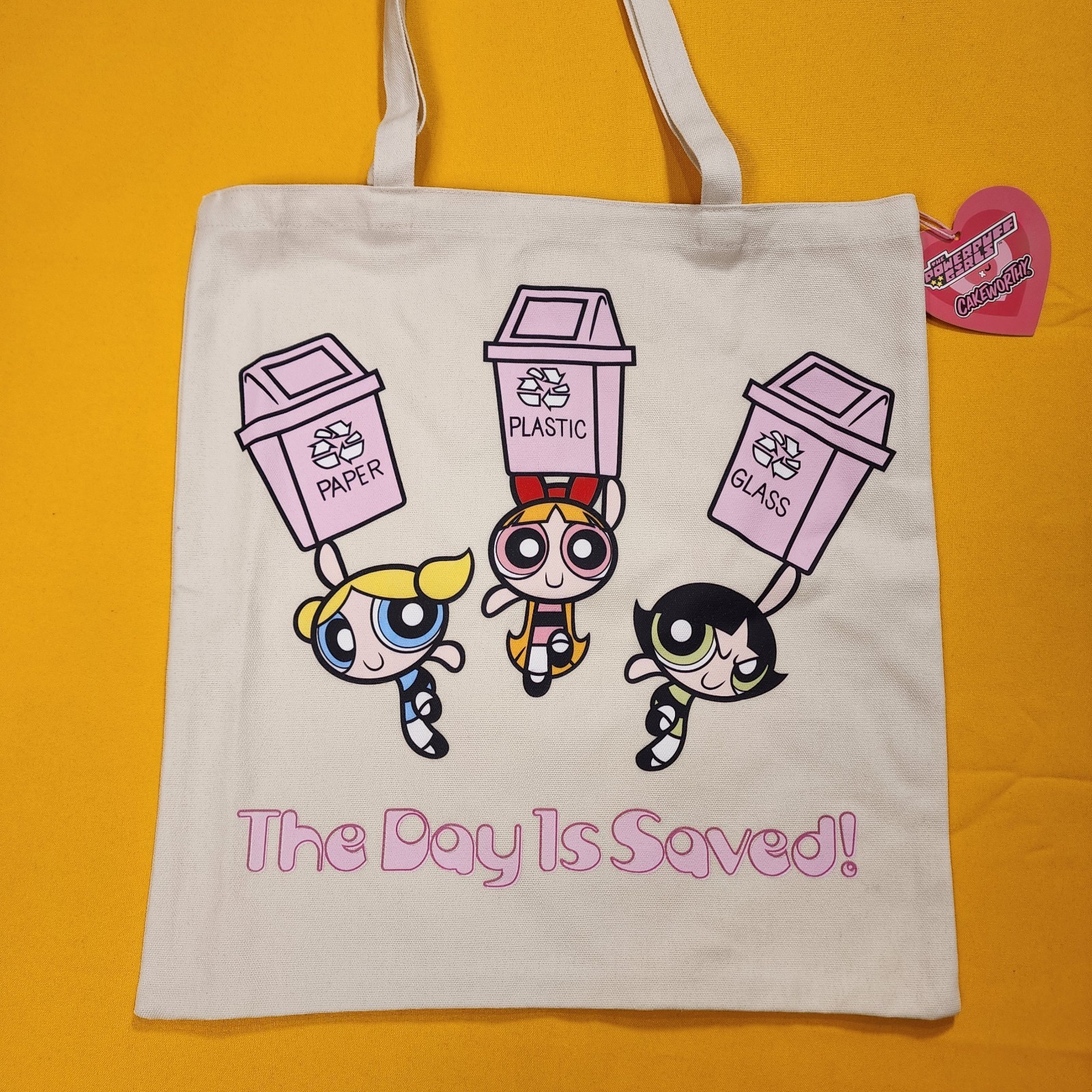Cakeworthy The Powerpuff Girls Recycle Canvas Tote Bag NEW