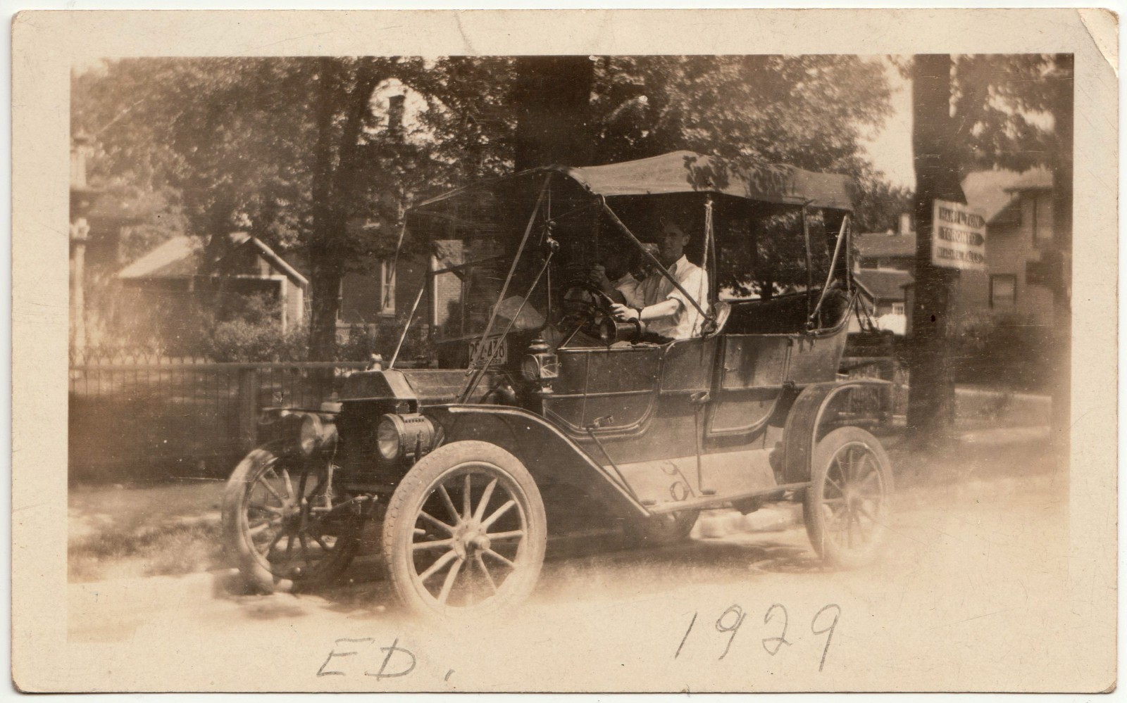 1929 Antique Touring Car Photo Hamilton Toronto Niagara Falls Ontario Snapshot